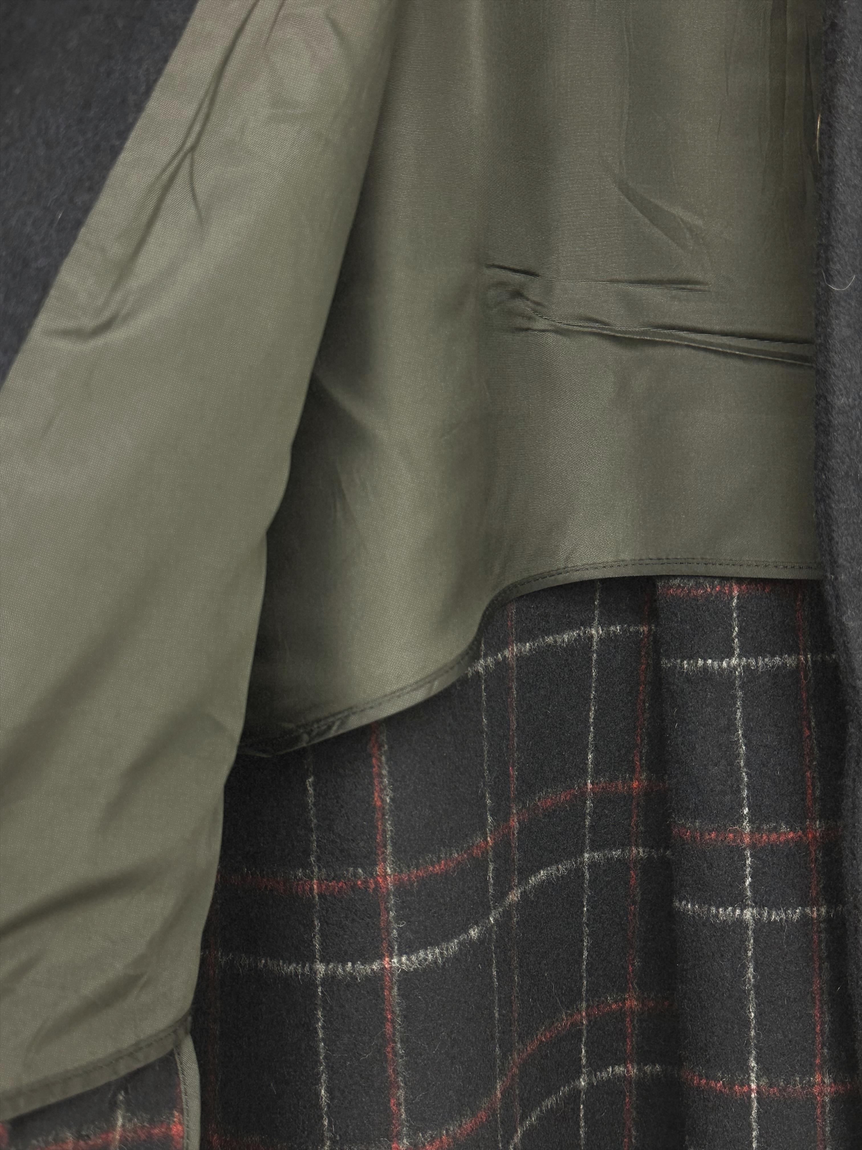 Lacivert %100 Yün Premium Oversize Vintage Palto