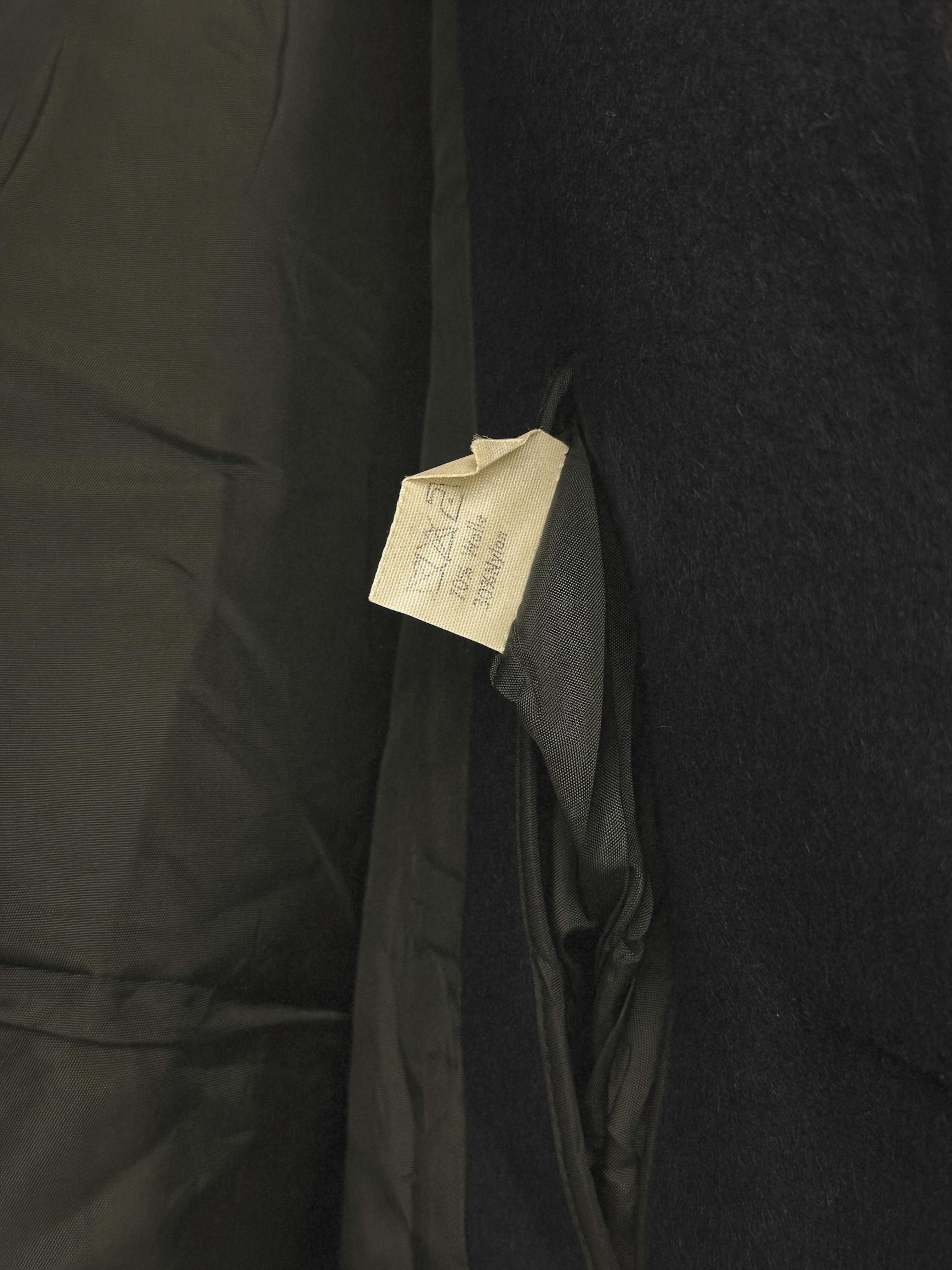 Lacivert %100 Yün Premium Oversize Vintage Palto