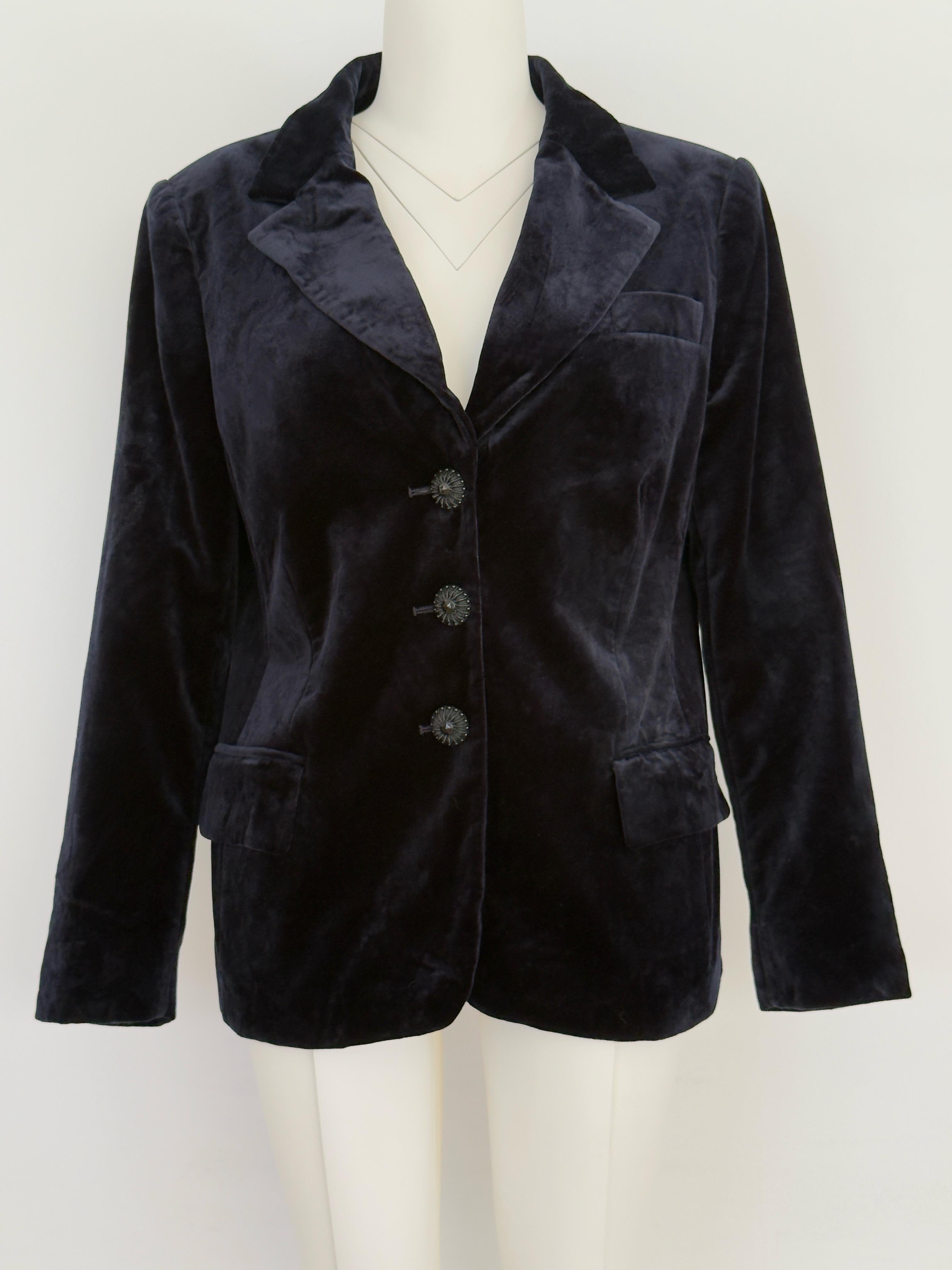 LACİVERT KADİFE BLAZER CEKET