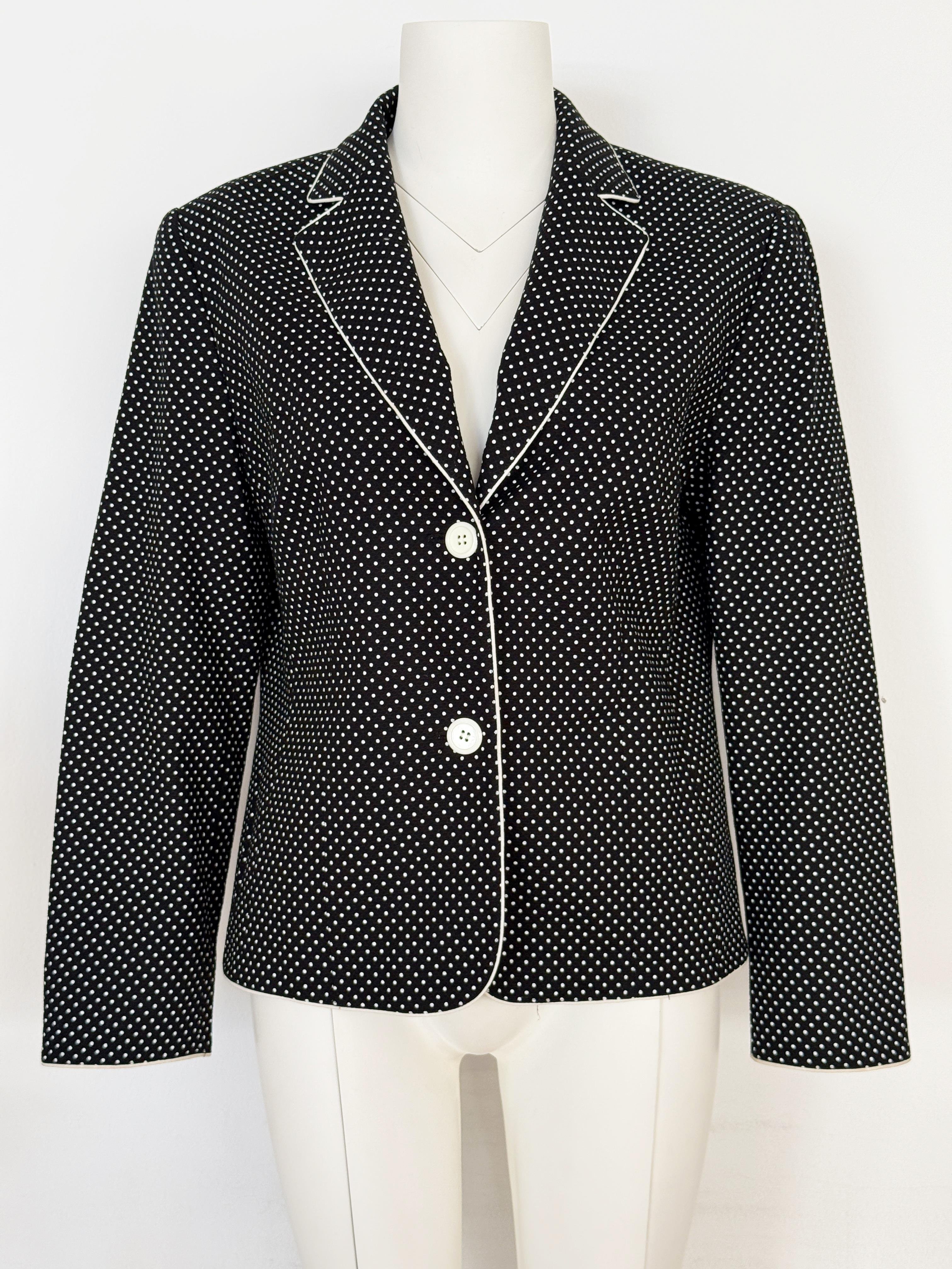 LACİVERT PUANTİYE BLAZER CEKET