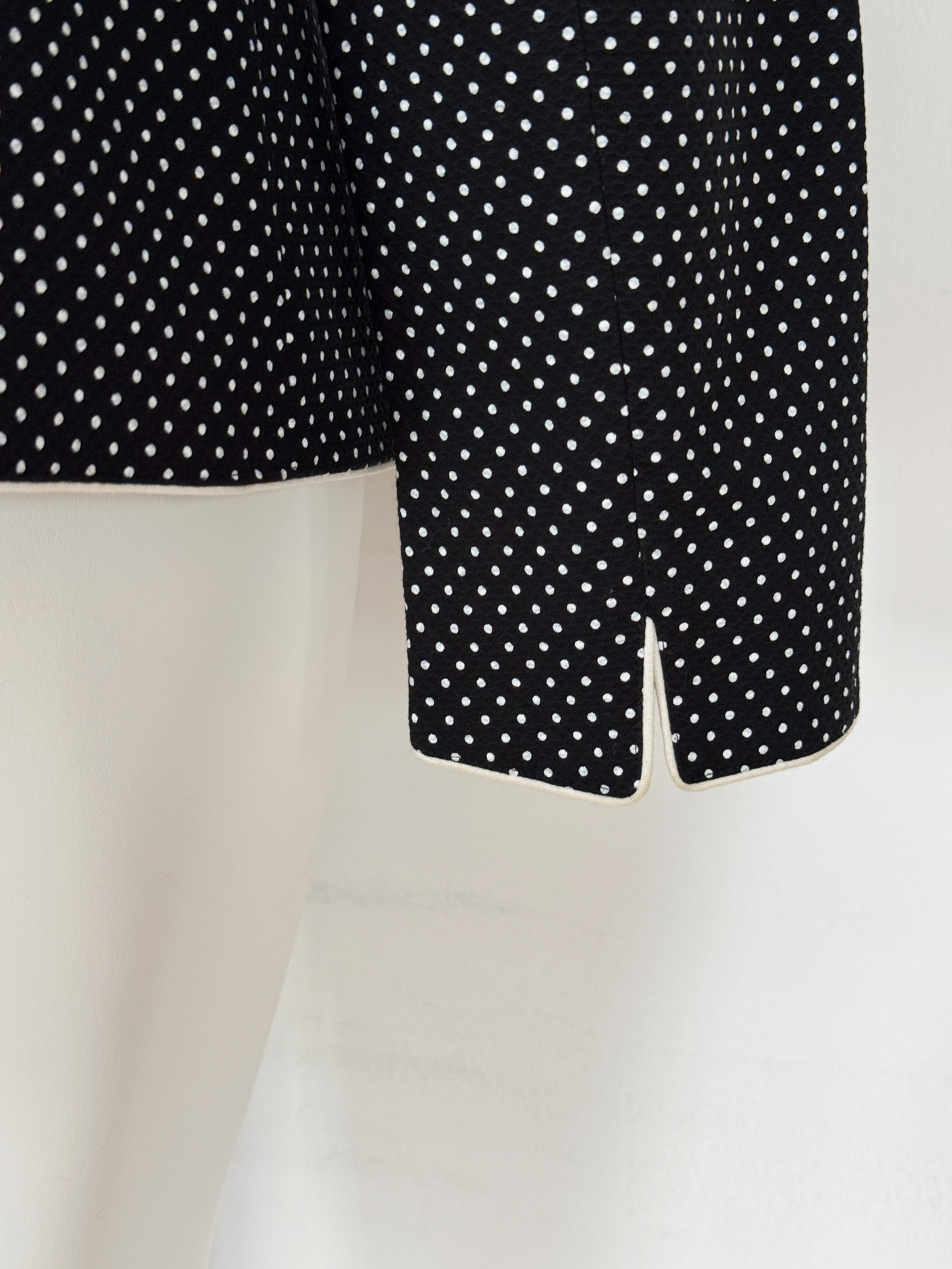 LACİVERT PUANTİYE BLAZER CEKET