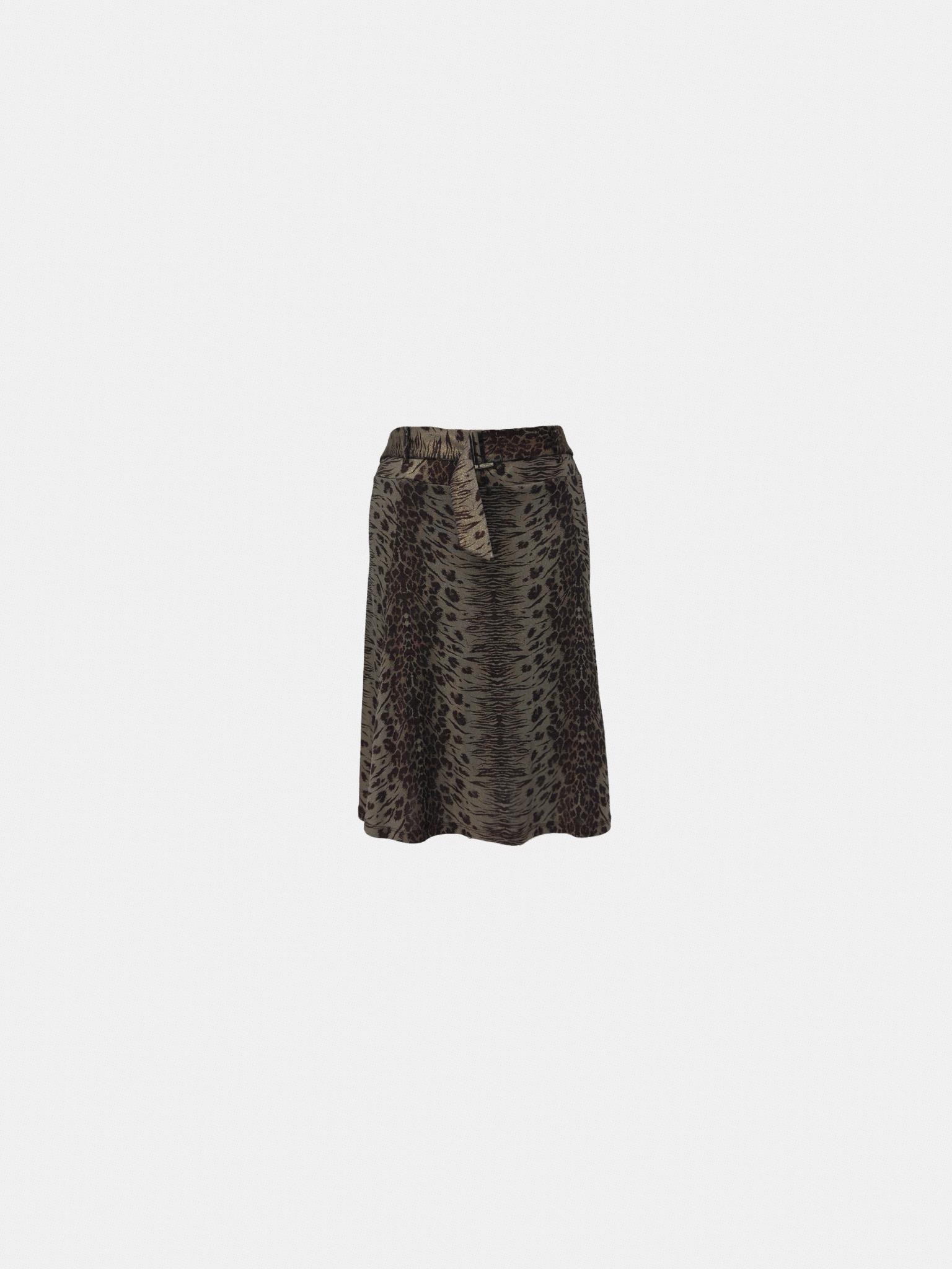 Leopar Desenli  Vintage Etek