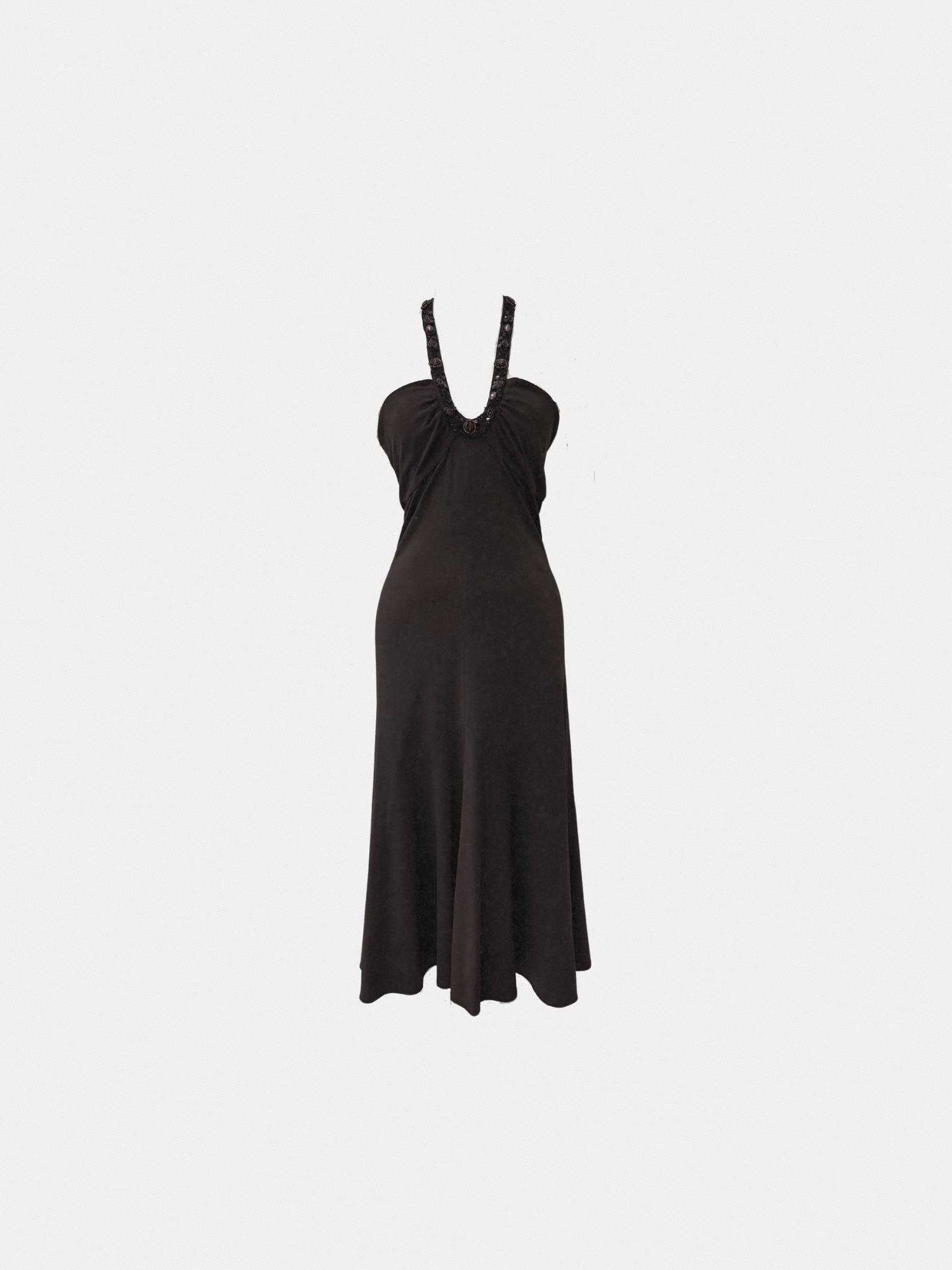 MaxMara Kahverengi Vintage Elbise