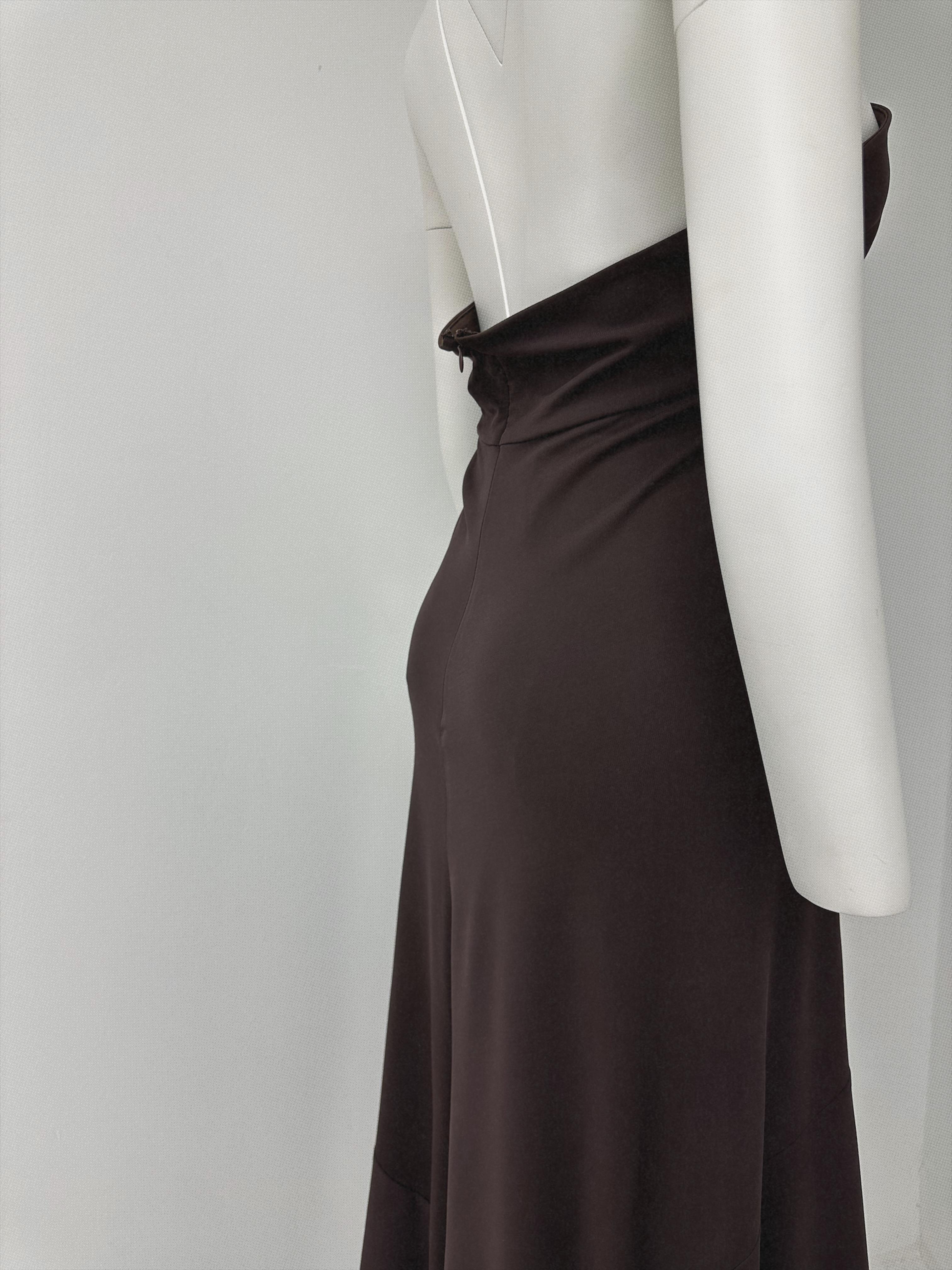 MaxMara Kahverengi Vintage Elbise