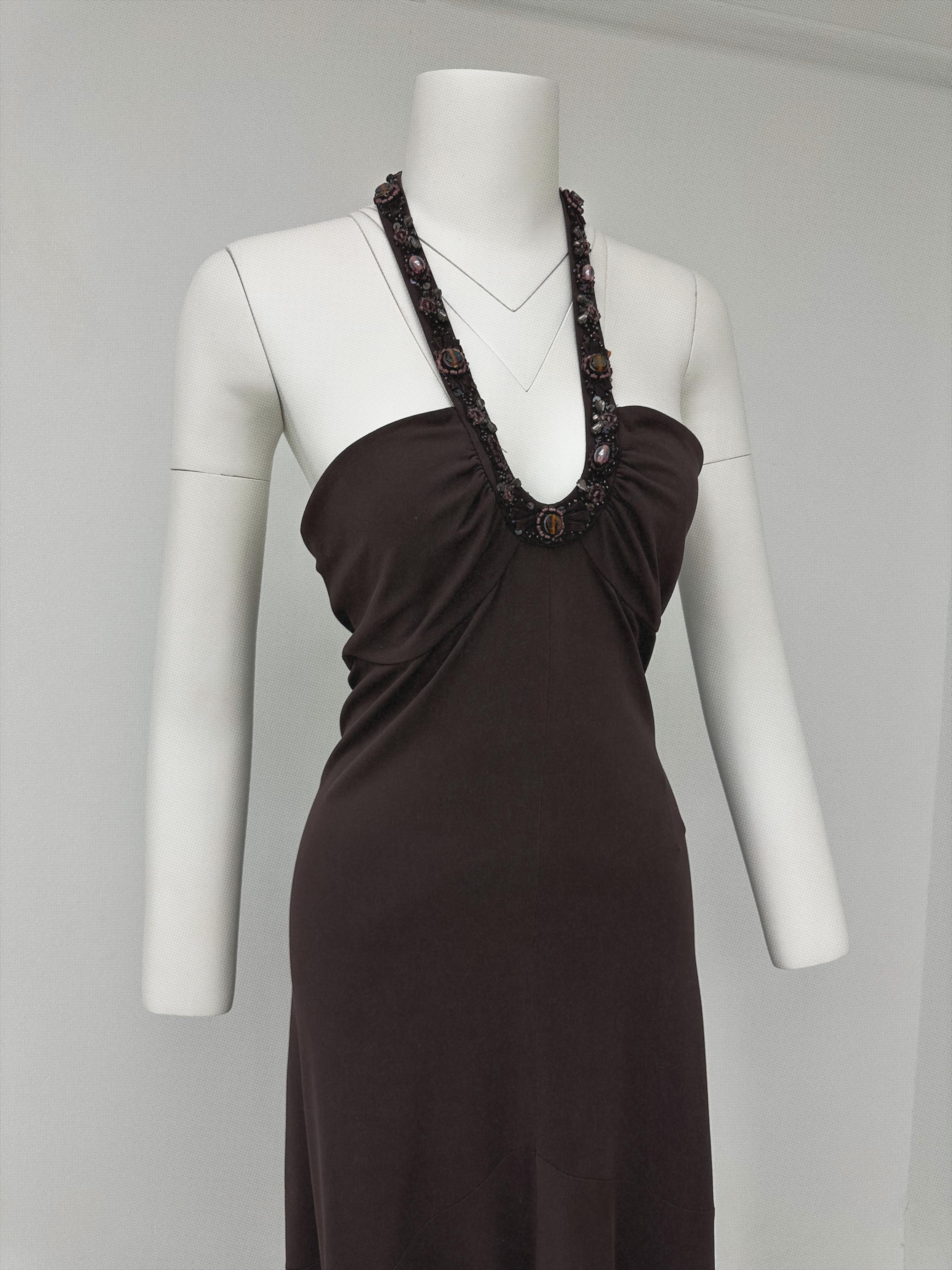 MaxMara Kahverengi Vintage Elbise