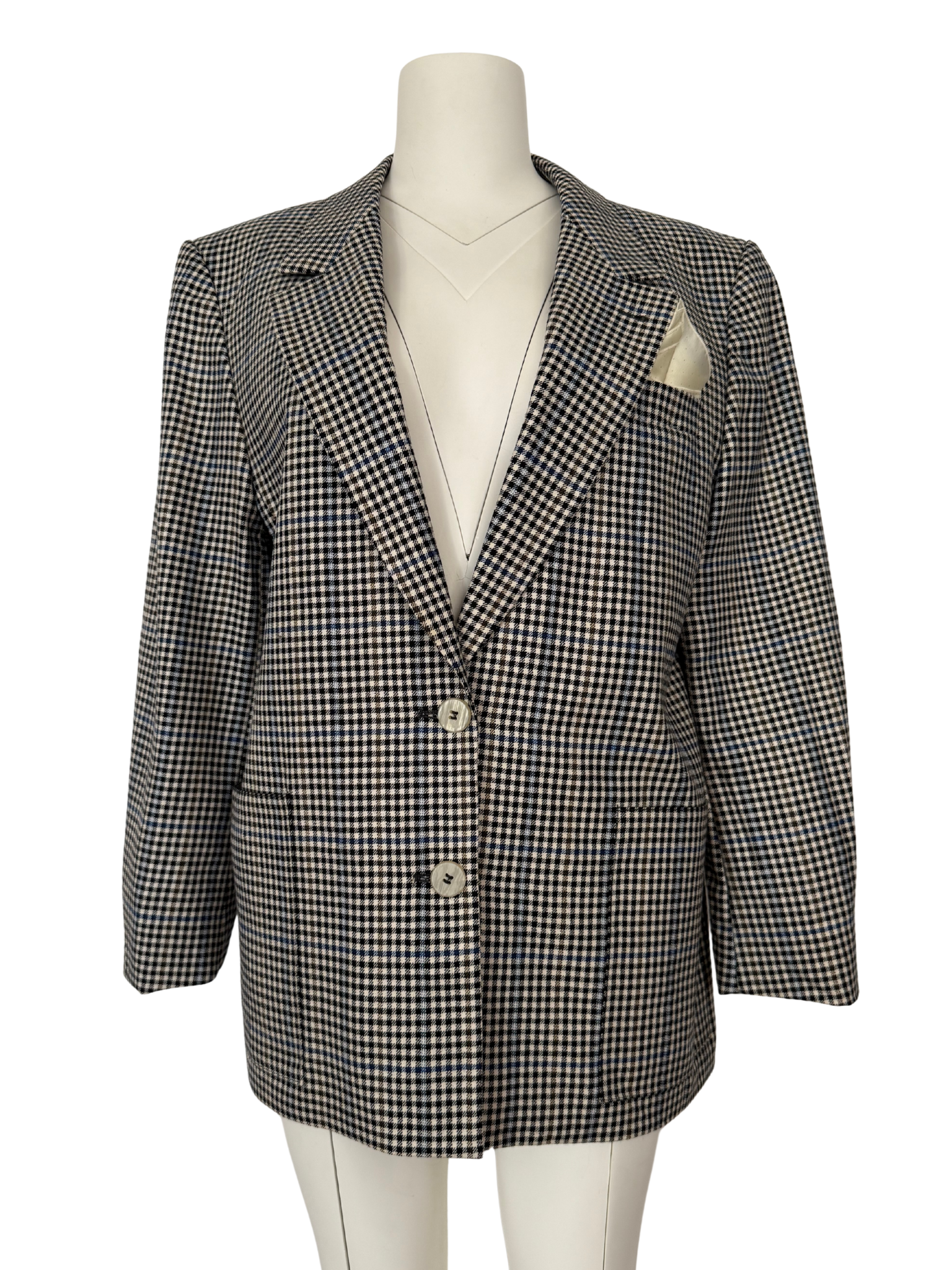 MAVİ KARELİ BLAZER CEKET