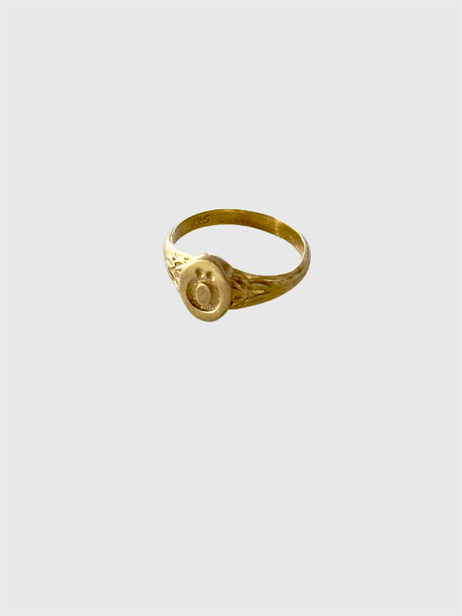 Ö Harf Signet Yüzük (925 Silver)