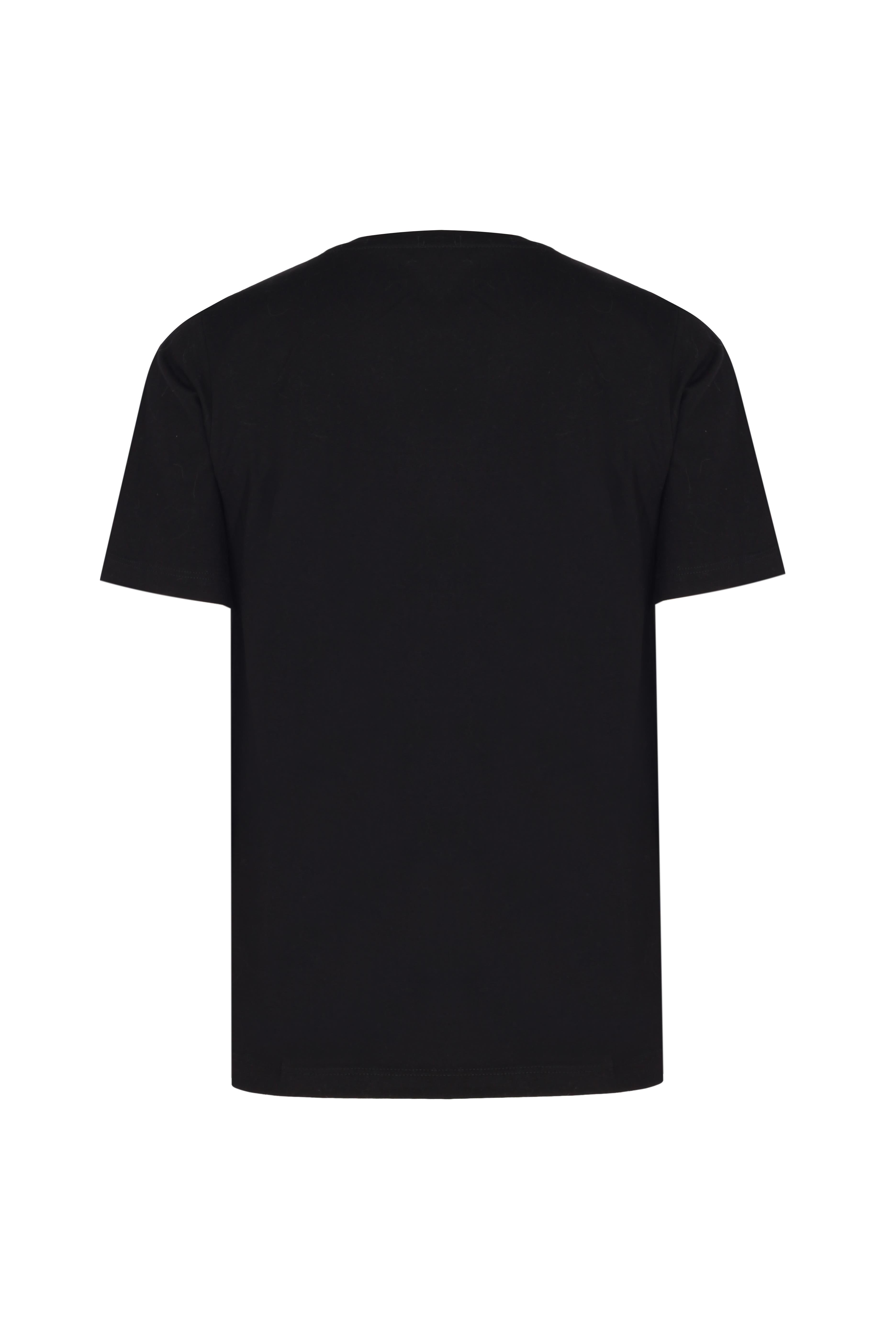 Siyah Bisiklet Yaka Basic Tshirt