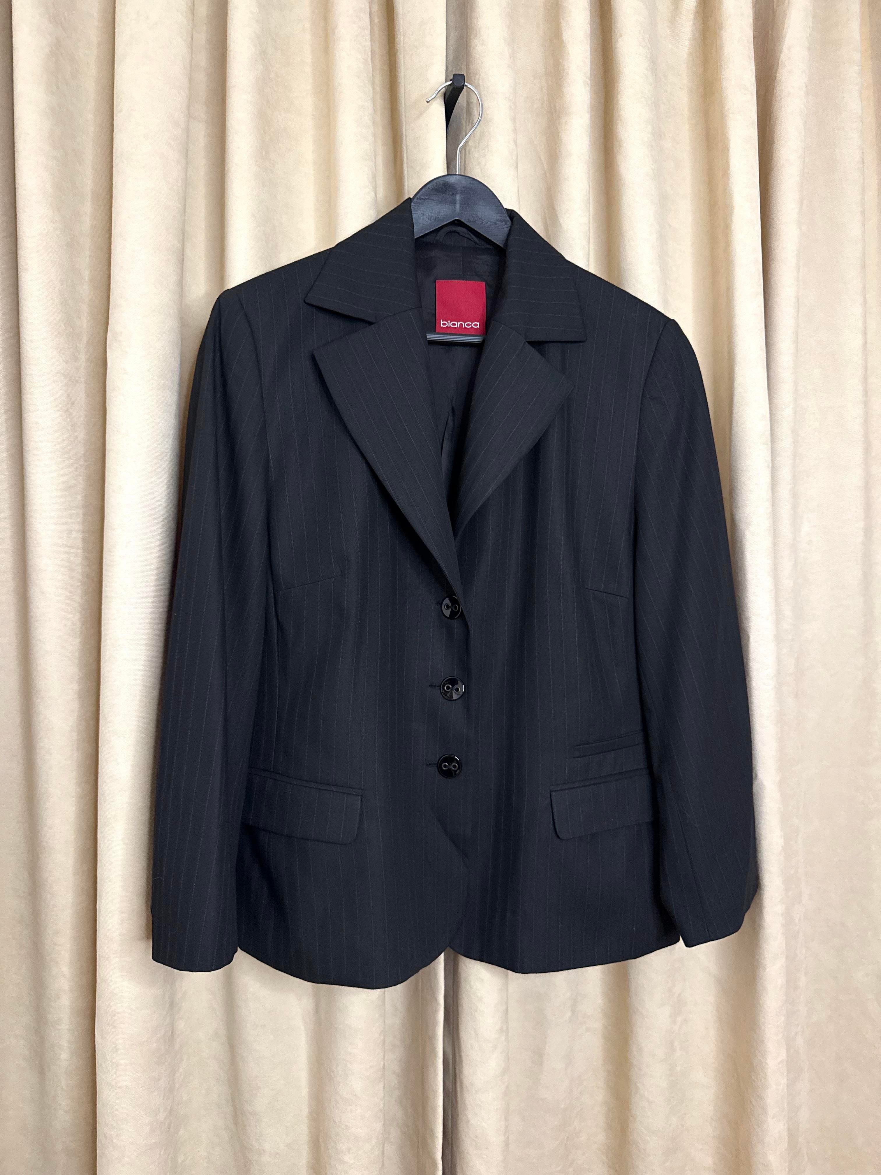 SİYAH İNCE ÇİZGİLİ BLAZER CEKET