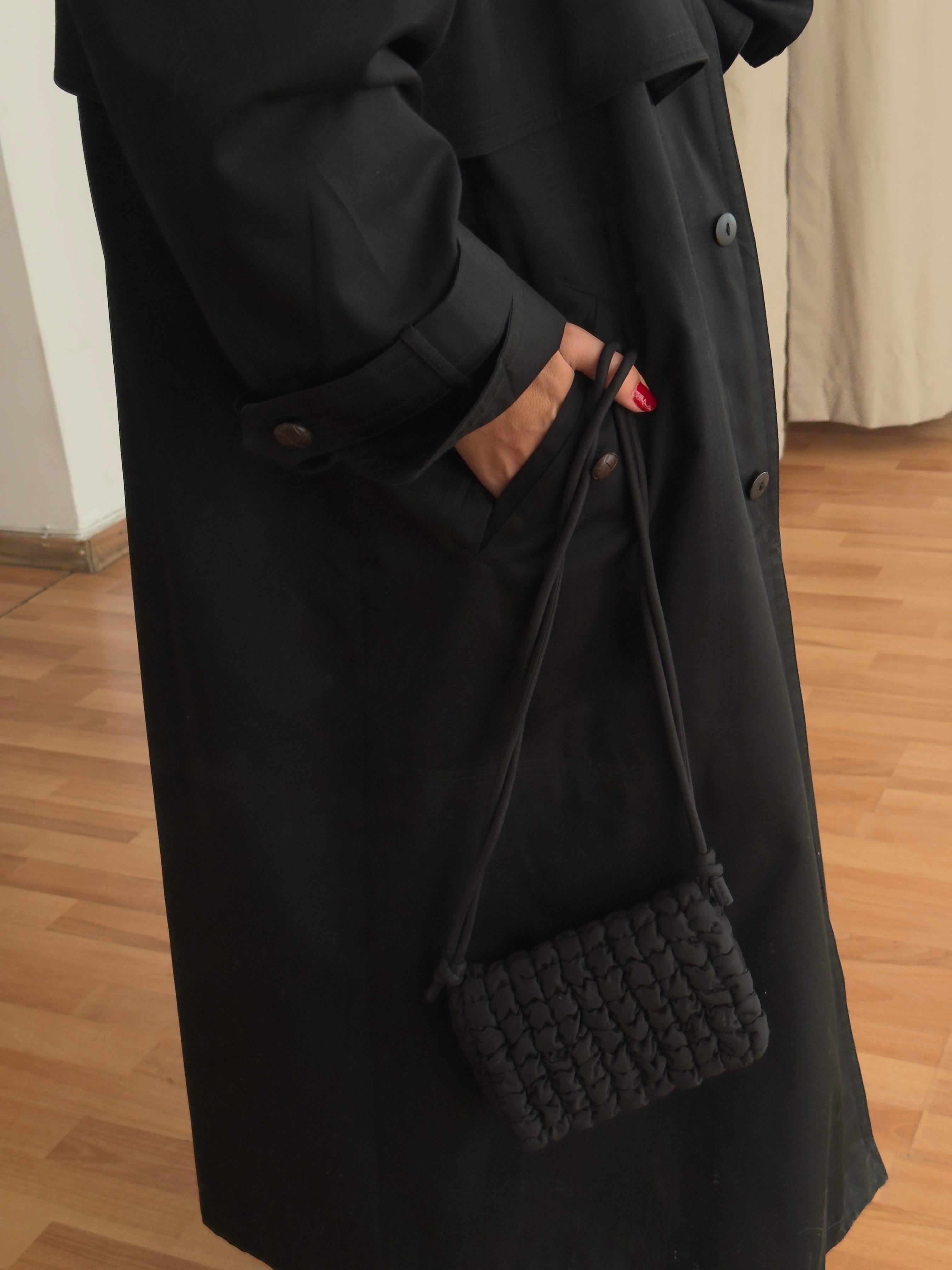 SİYAH MAXI TRENÇKOT