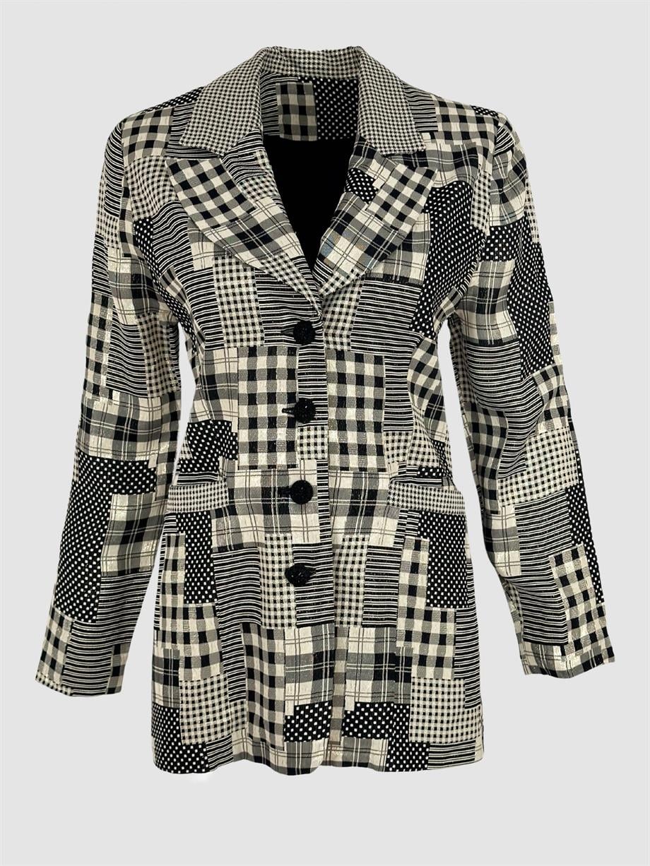 Vintage Ekose Blazer Ceket