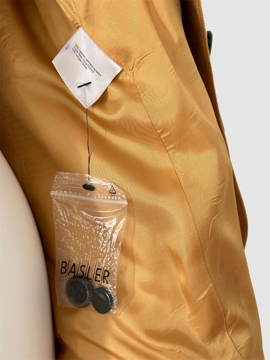 Vintage Saf Kaşmir Hardal Renkli Blazer Ceket