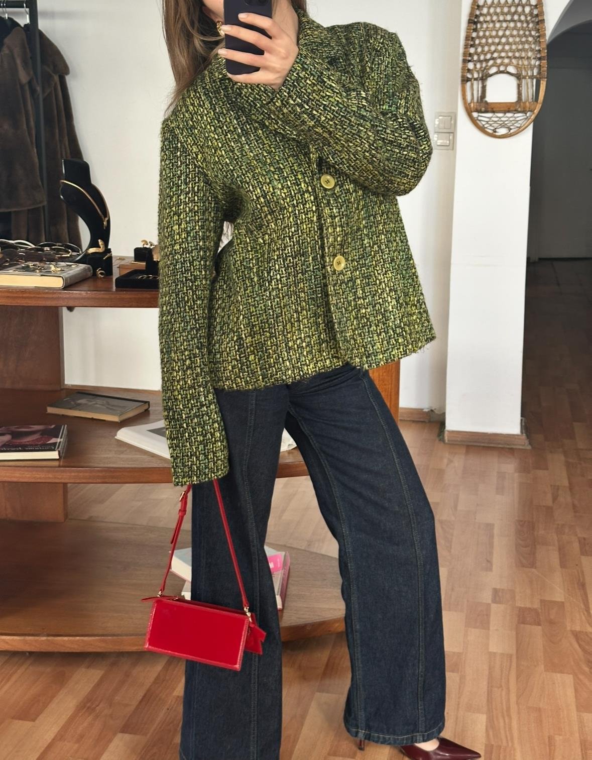 YEŞİL TÜVİT BLAZER CEKET