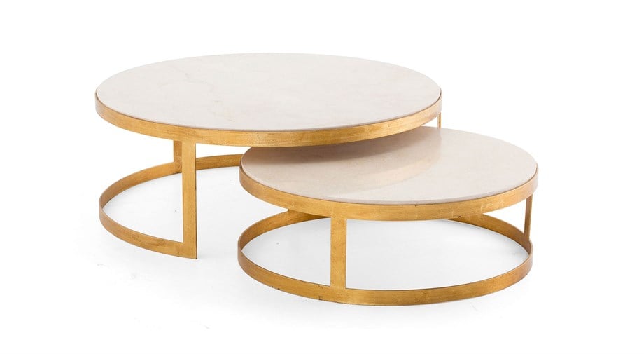 SET OF 2 COFFEE TABLE FREDE 99X99X37H