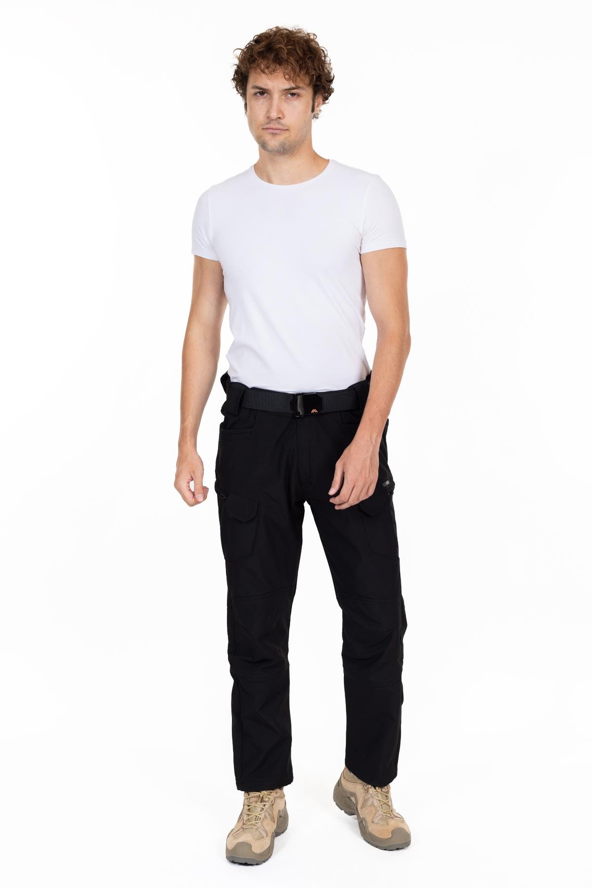 AKN 162 Softshell Kışlık Taktik/Outdoor Pantolon-Siyah