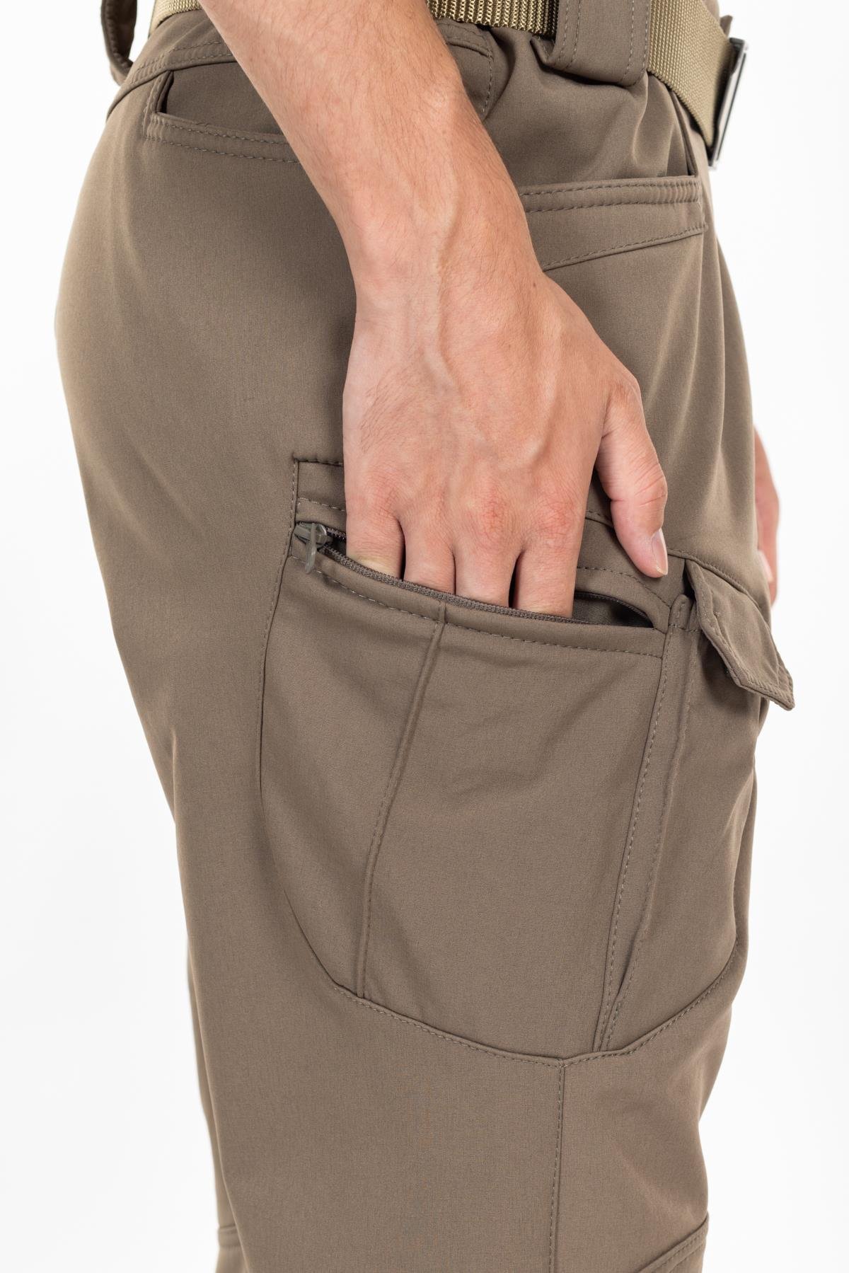 AKN 162 Softshell Kışlık Taktik/Outdoor Pantolon-Haki