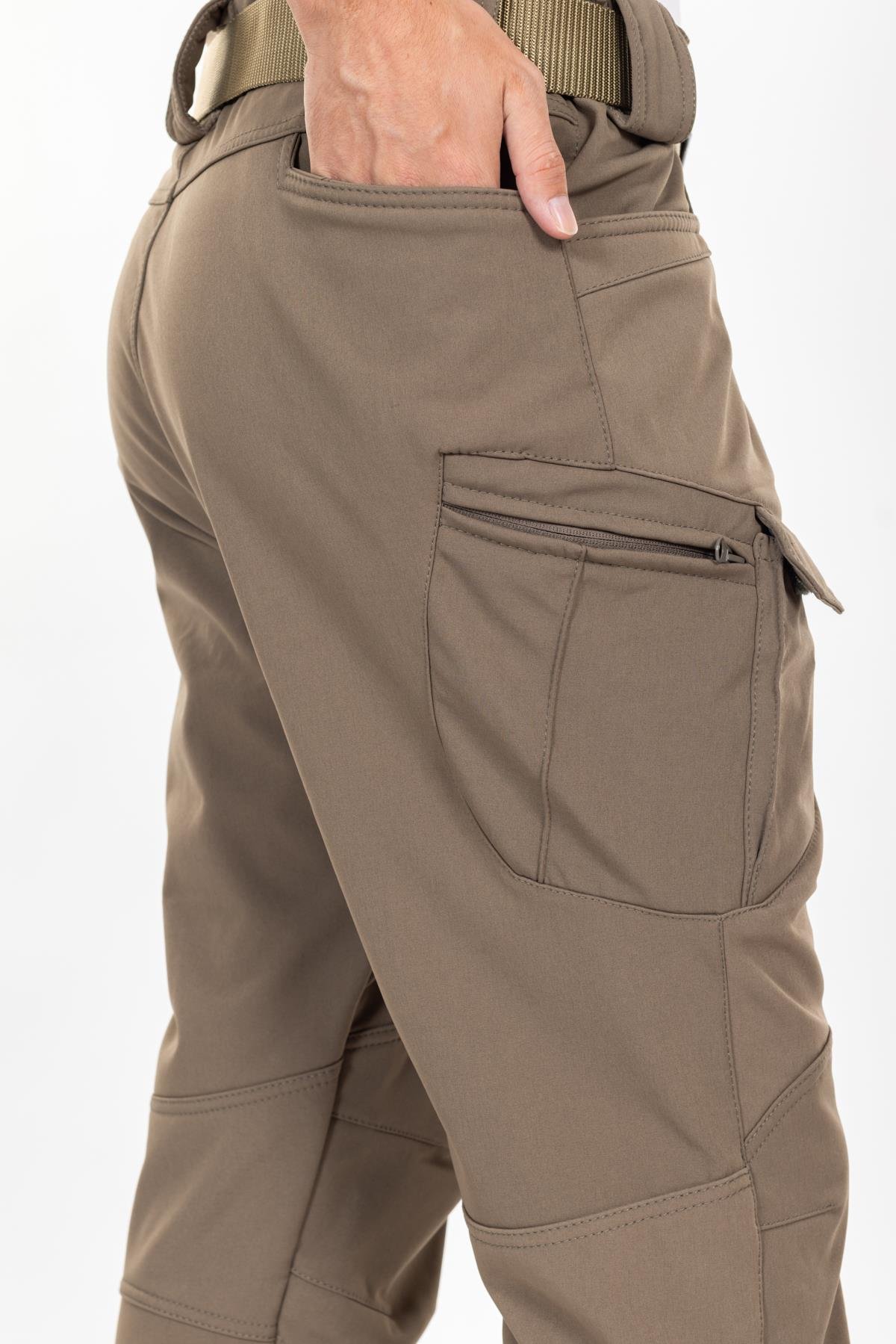 AKN 162 Softshell Kışlık Taktik/Outdoor Pantolon-Haki