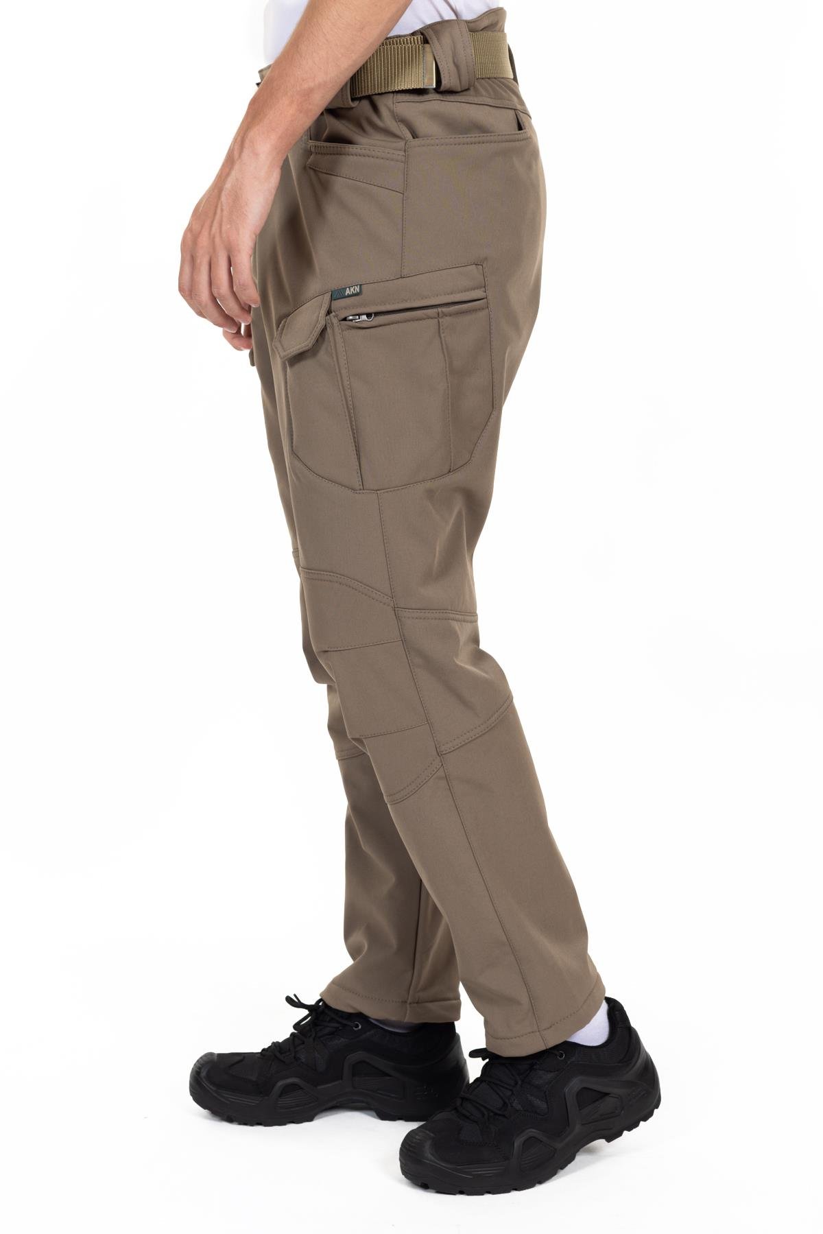 AKN 162 Softshell Kışlık Taktik/Outdoor Pantolon-Haki