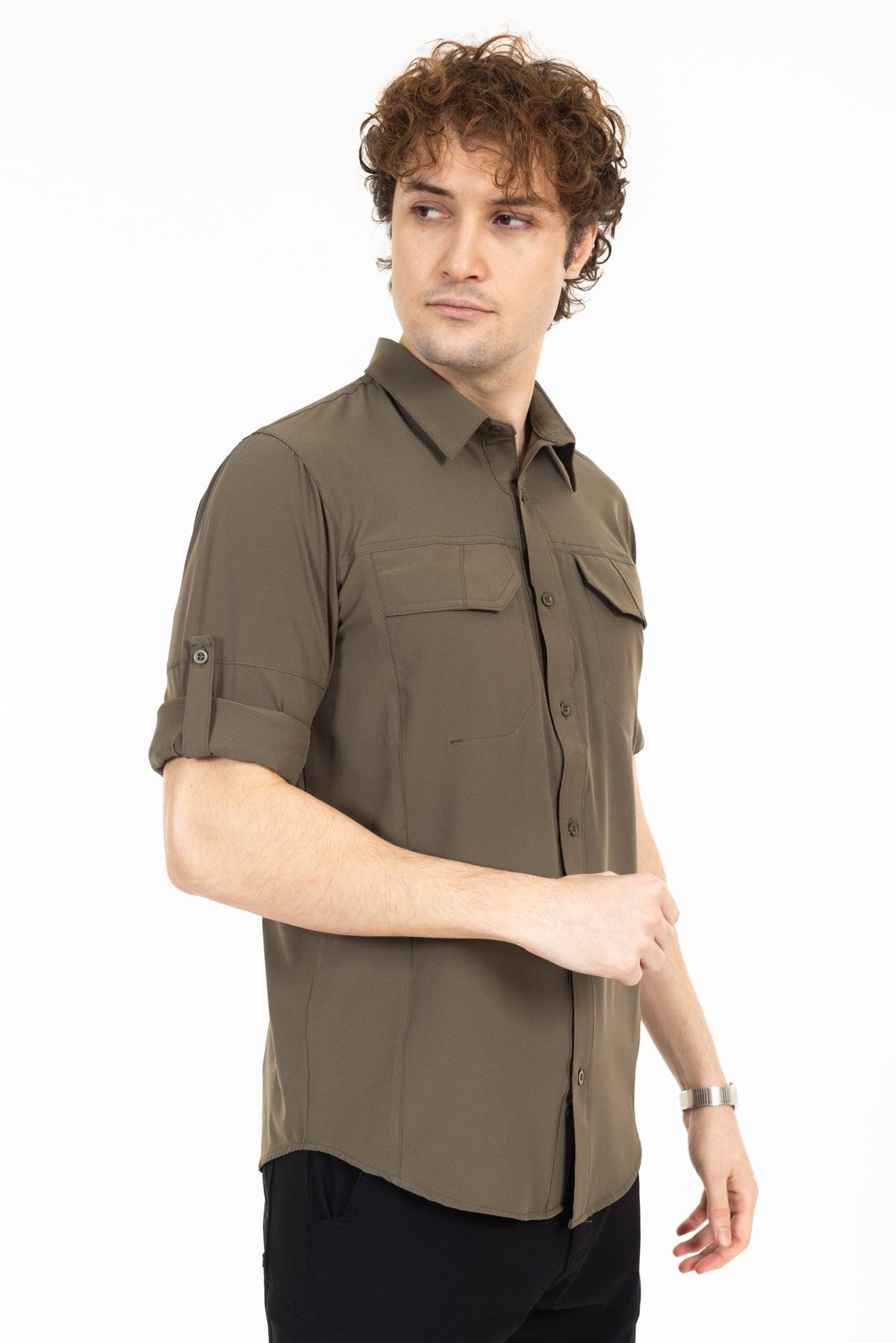 AKN 225 LİKRALI PREMİUM TAKTİK GÖMLEK-HAKİ