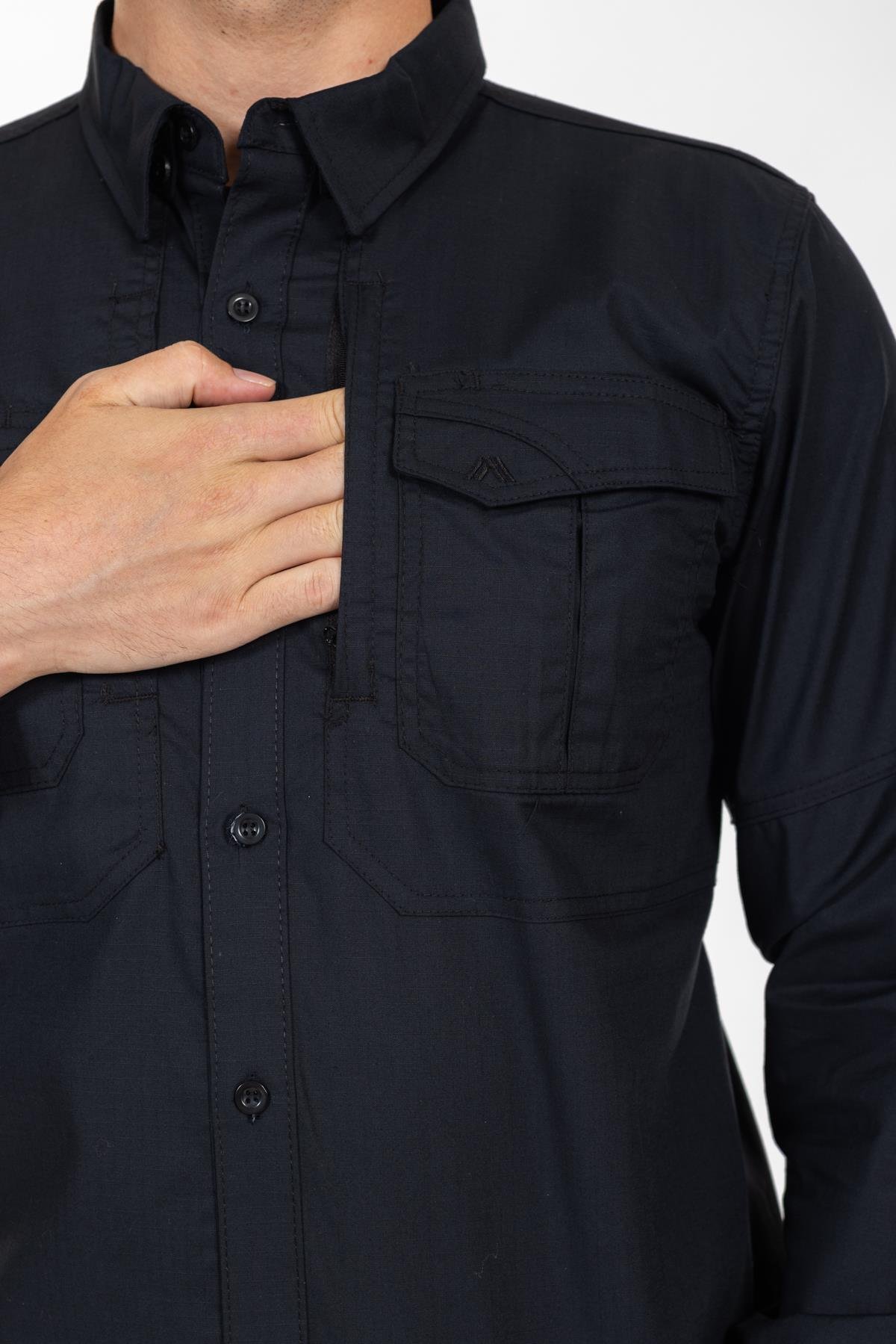 AKN 311 Taktik/Outdoor Siyah Gömlek.