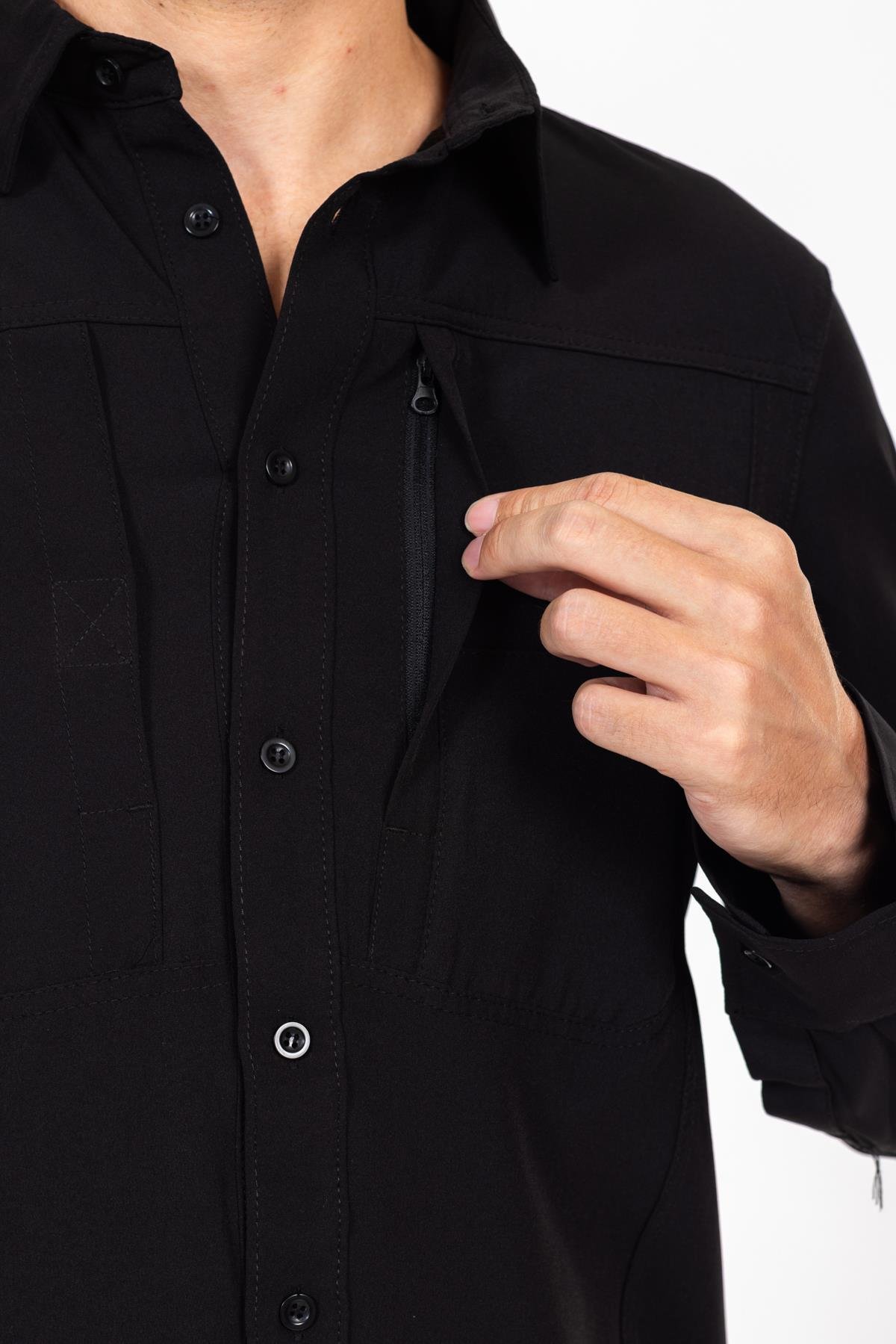 AKN 312 Taktik/Outdoor Siyah Gömlek.