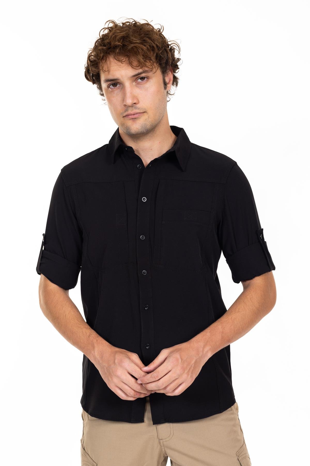 AKN 312 Taktik/Outdoor Siyah Gömlek.