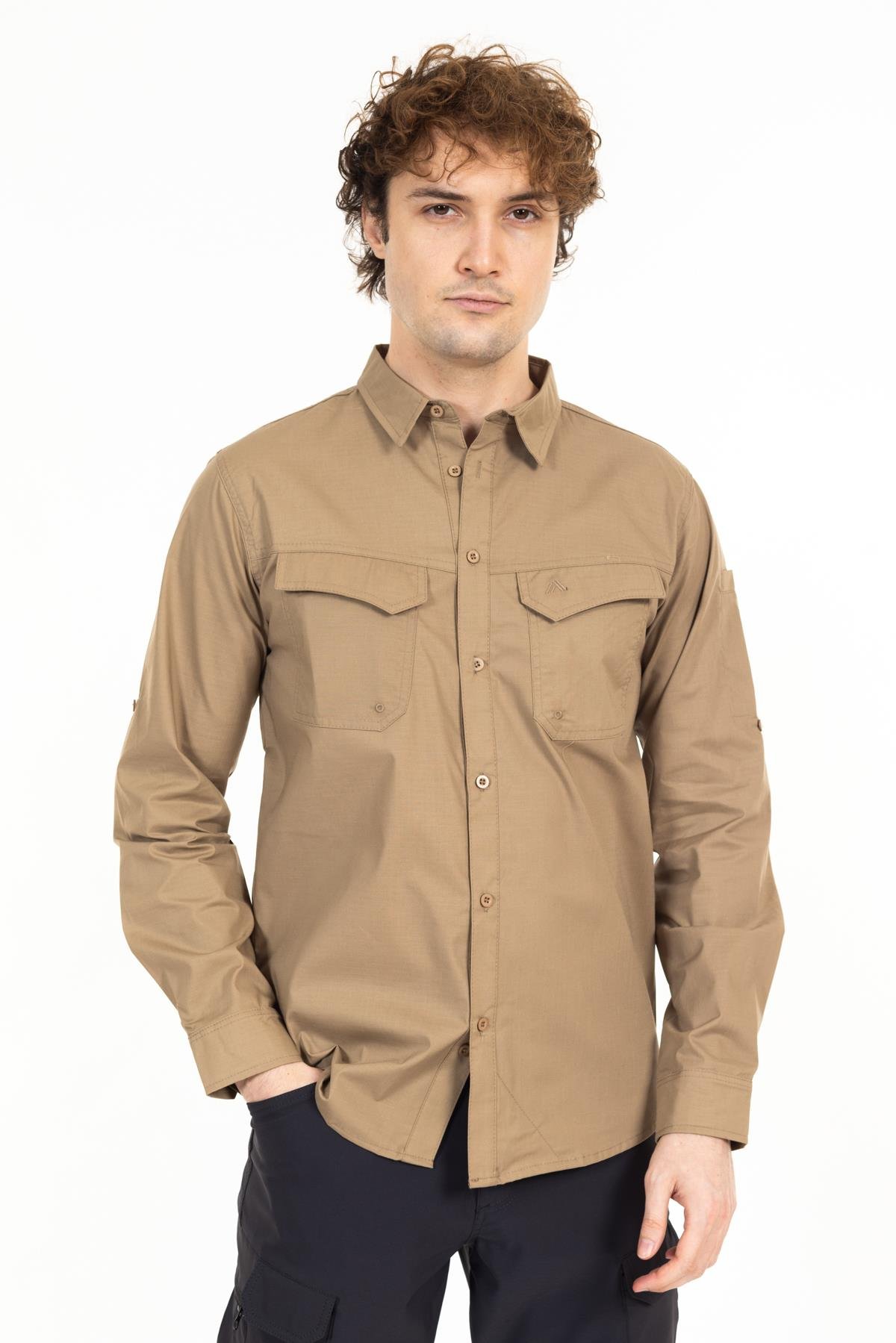 AKN 313 PREMIUM RIPSTOP TAKTİK GÖMLEK-BEJ