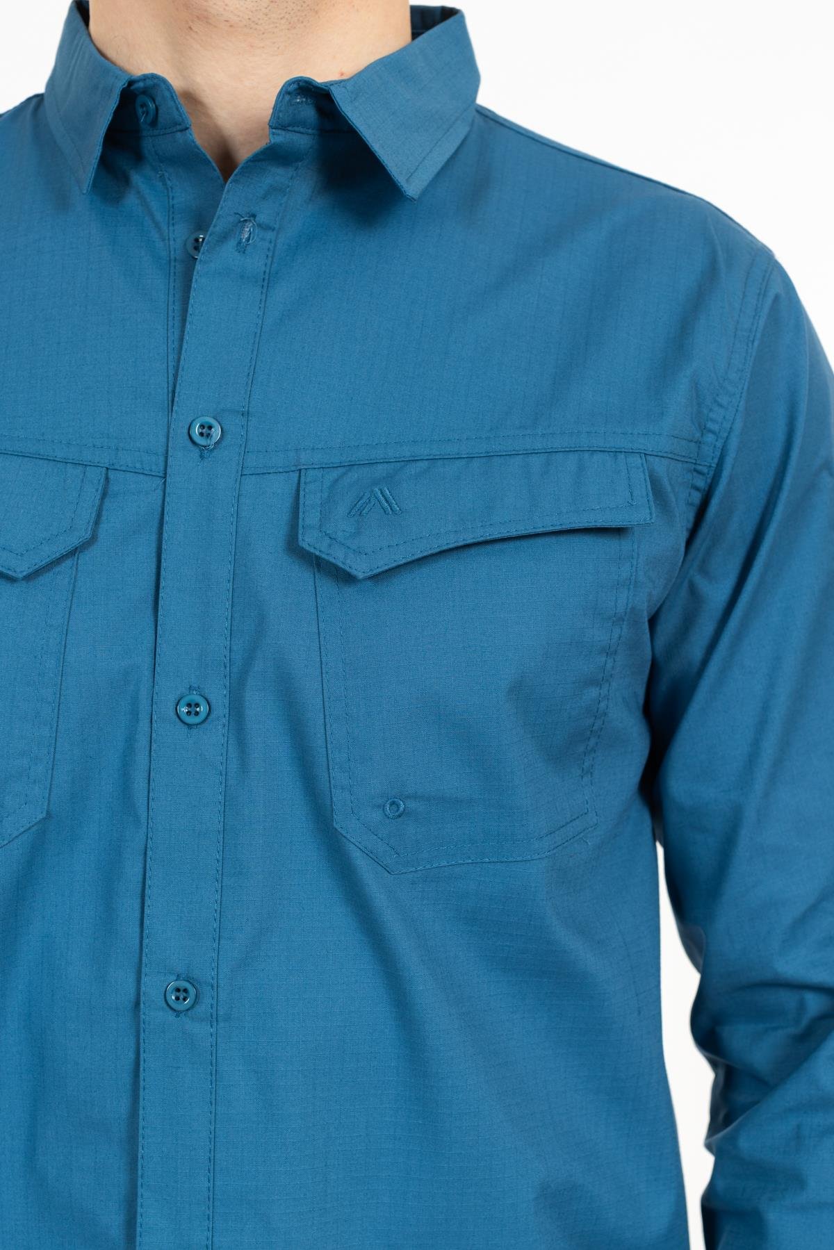 AKN 313 PREMIUM RIPSTOP TAKTİK GÖMLEK-MAVİ