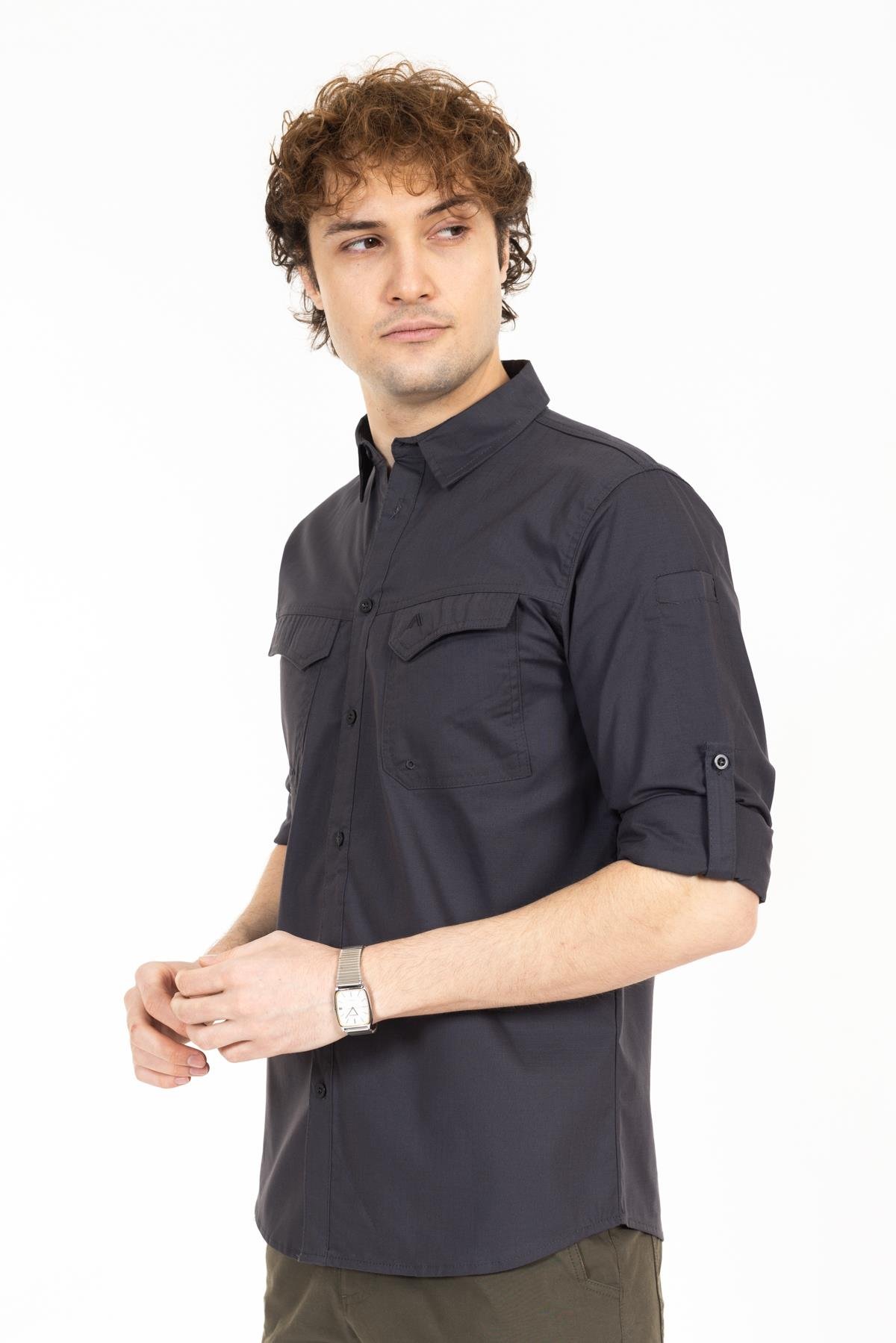 AKN 313 PREMIUM RIPSTOP TAKTİK GÖMLEK-ANTRASİT