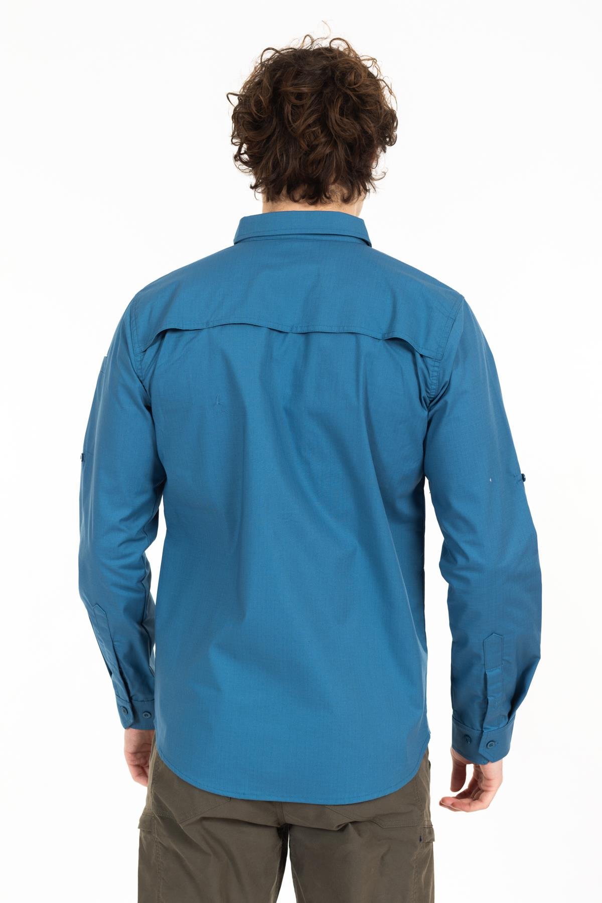 AKN 313 PREMIUM RIPSTOP TAKTİK GÖMLEK-MAVİ