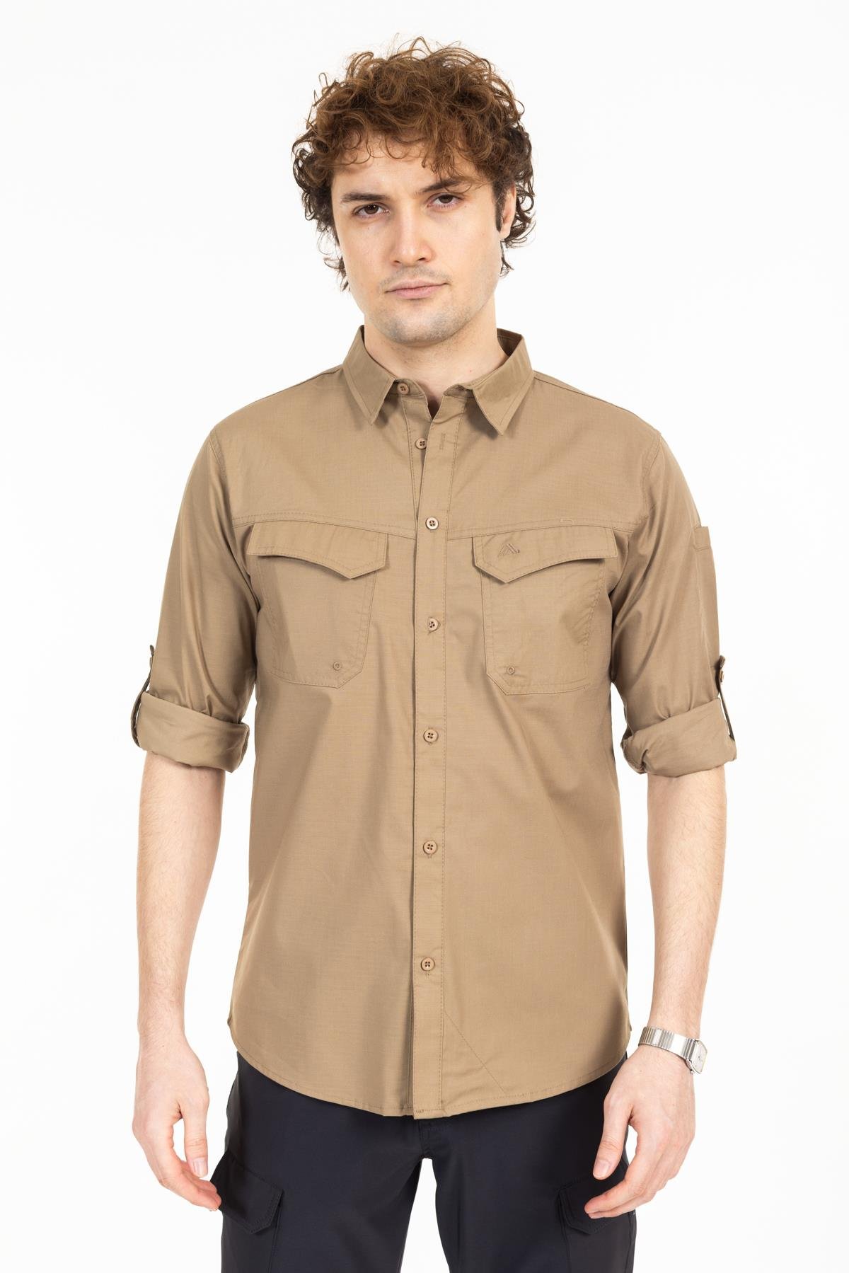 AKN 313 PREMIUM RIPSTOP TAKTİK GÖMLEK-BEJ