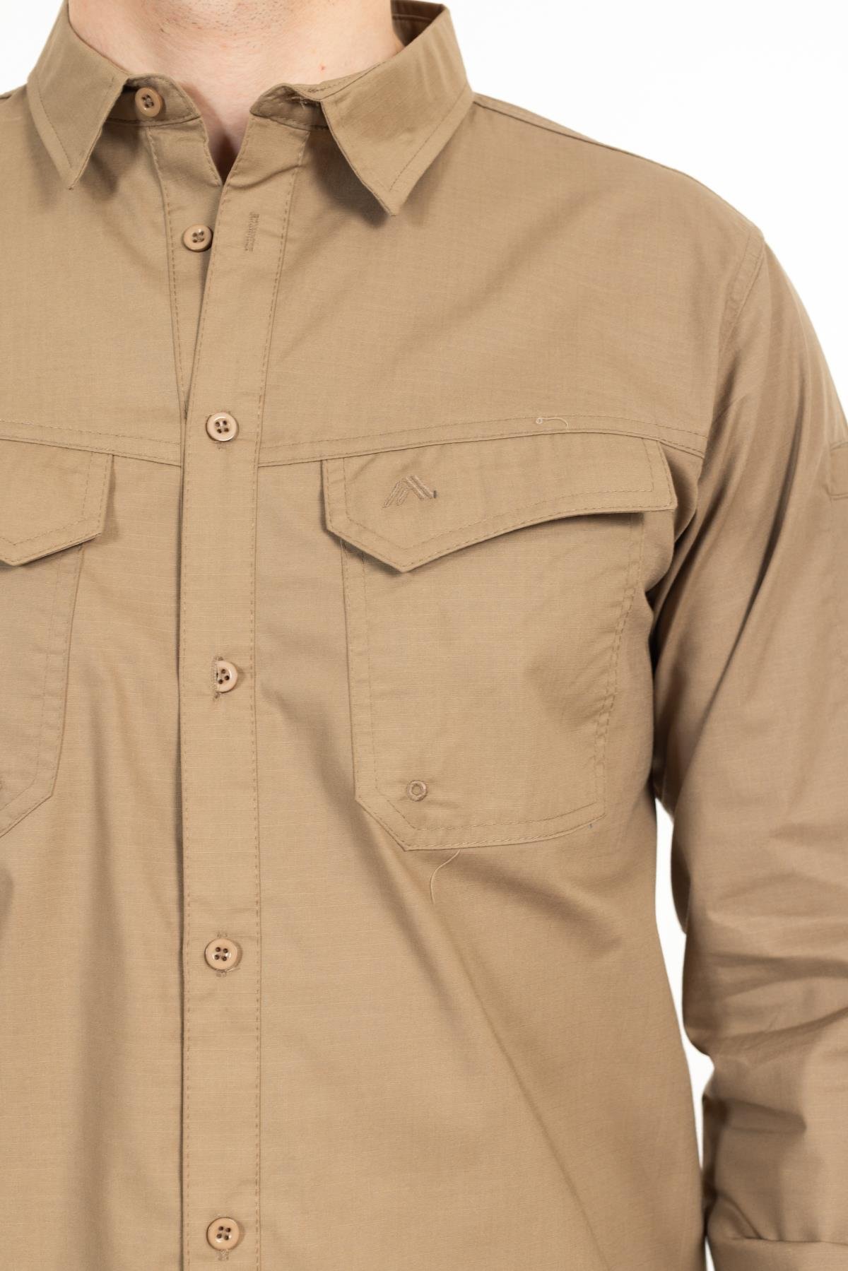 AKN 313 PREMIUM RIPSTOP TAKTİK GÖMLEK-BEJ
