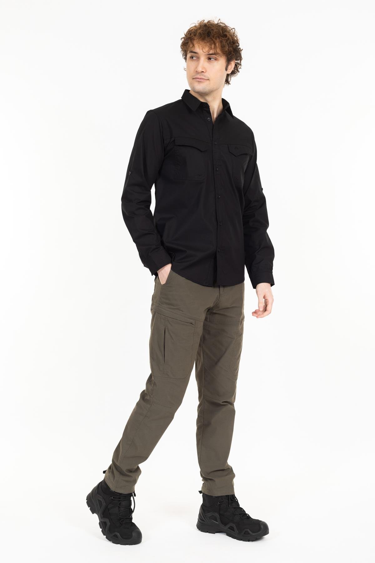 AKN 313 PREMIUM RIPSTOP TAKTİK GÖMLEK-SİYAH