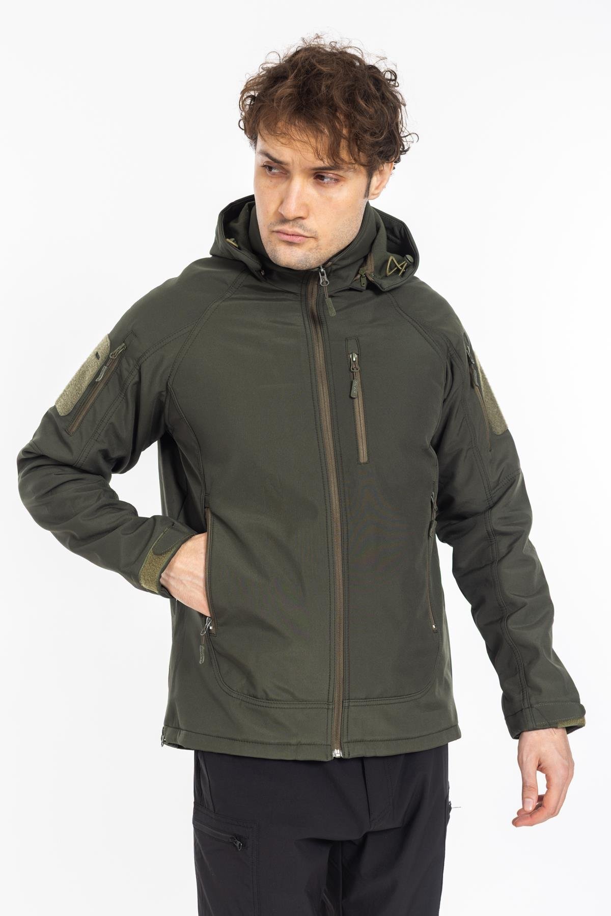 AKN 451 DOUBLE SOFTSHELL TAKTİK MONT HAKİ