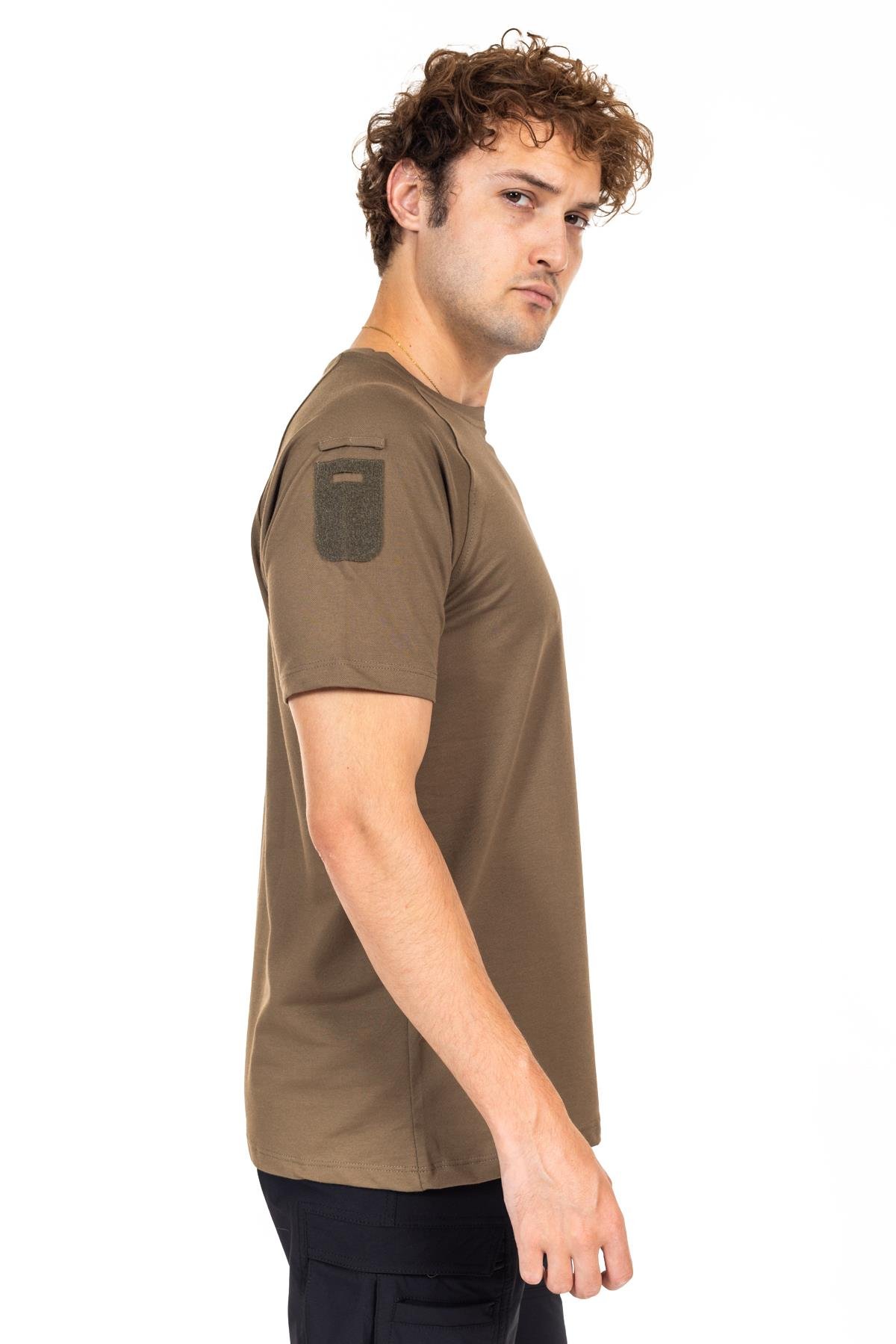 AKN BİSİKLET YAKA KISA KOLLU TAKTİK T-SHIRT-HAKİ