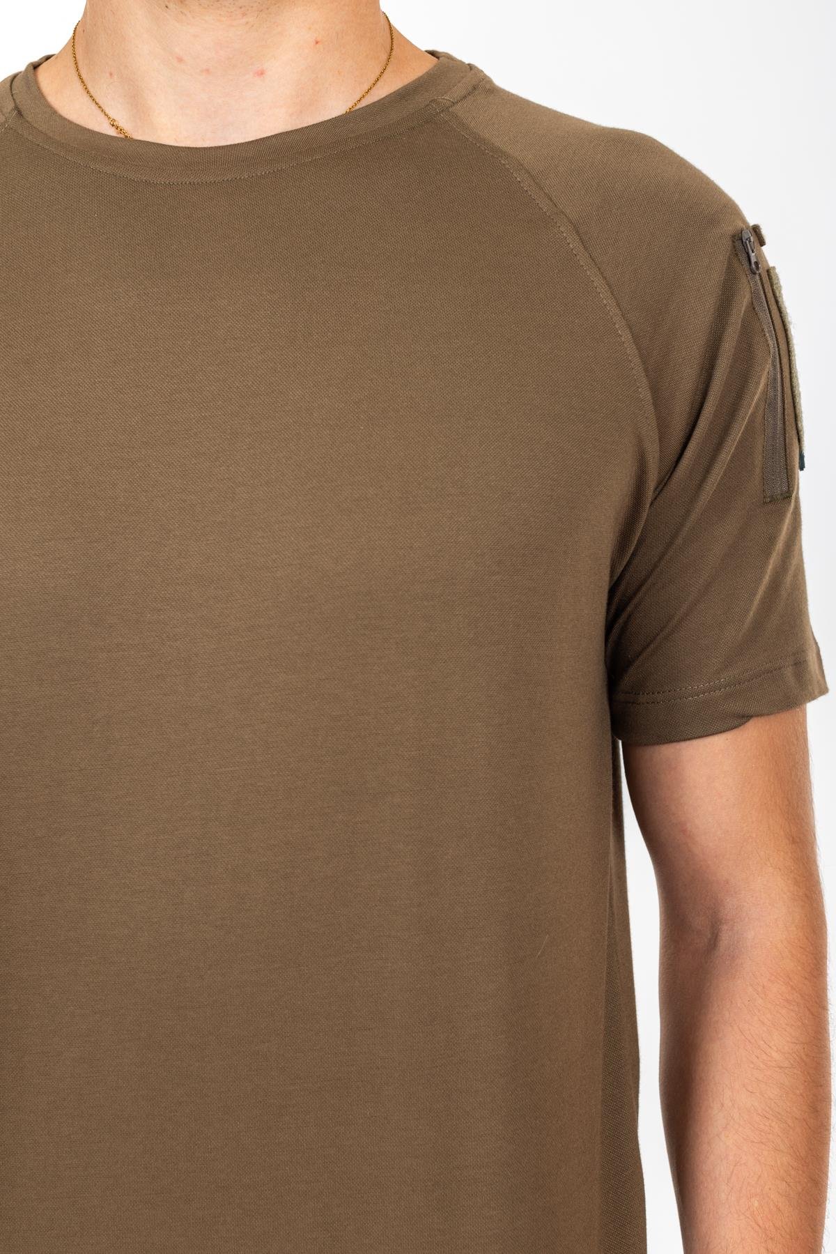 AKN BİSİKLET YAKA KISA KOLLU TAKTİK T-SHIRT-HAKİ