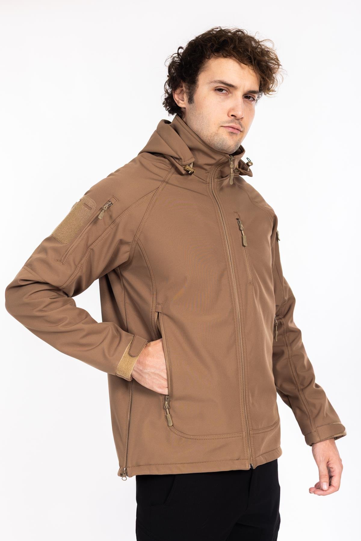 AKN Double Softshell Taktik Mont Bej