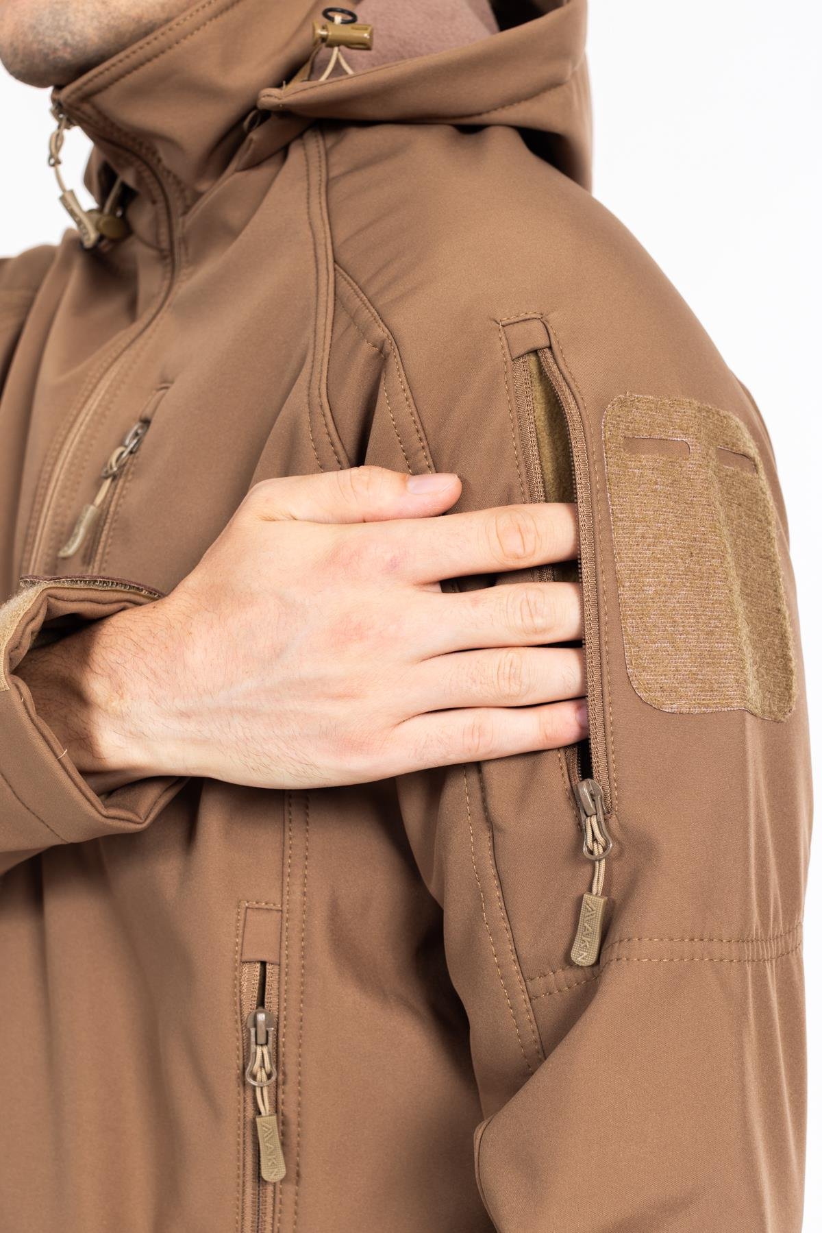 AKN Double Softshell Taktik Mont Bej