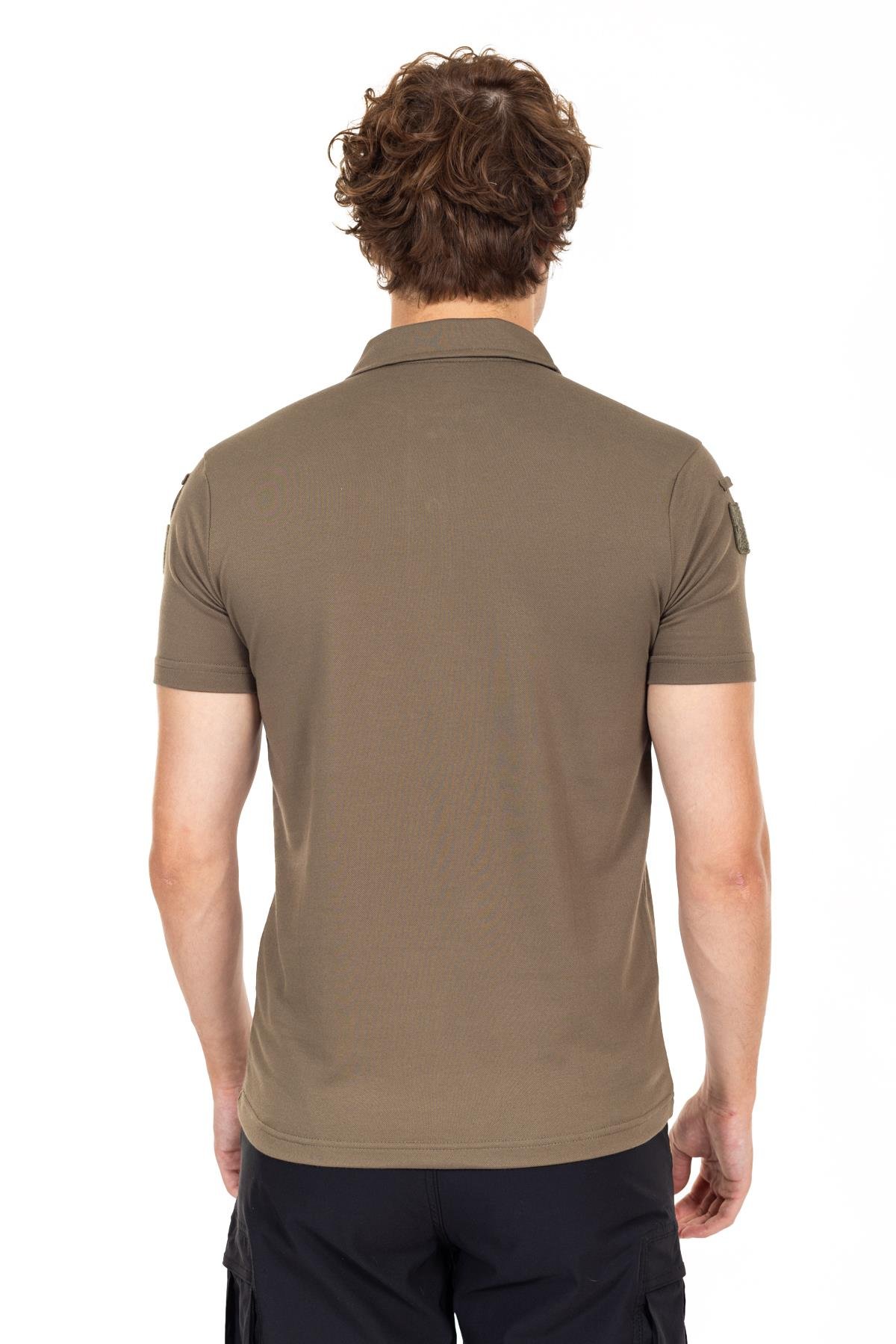 AKN POLO YAKA KISA KOLLU TAKTİK T-SHIRT-HAKİ