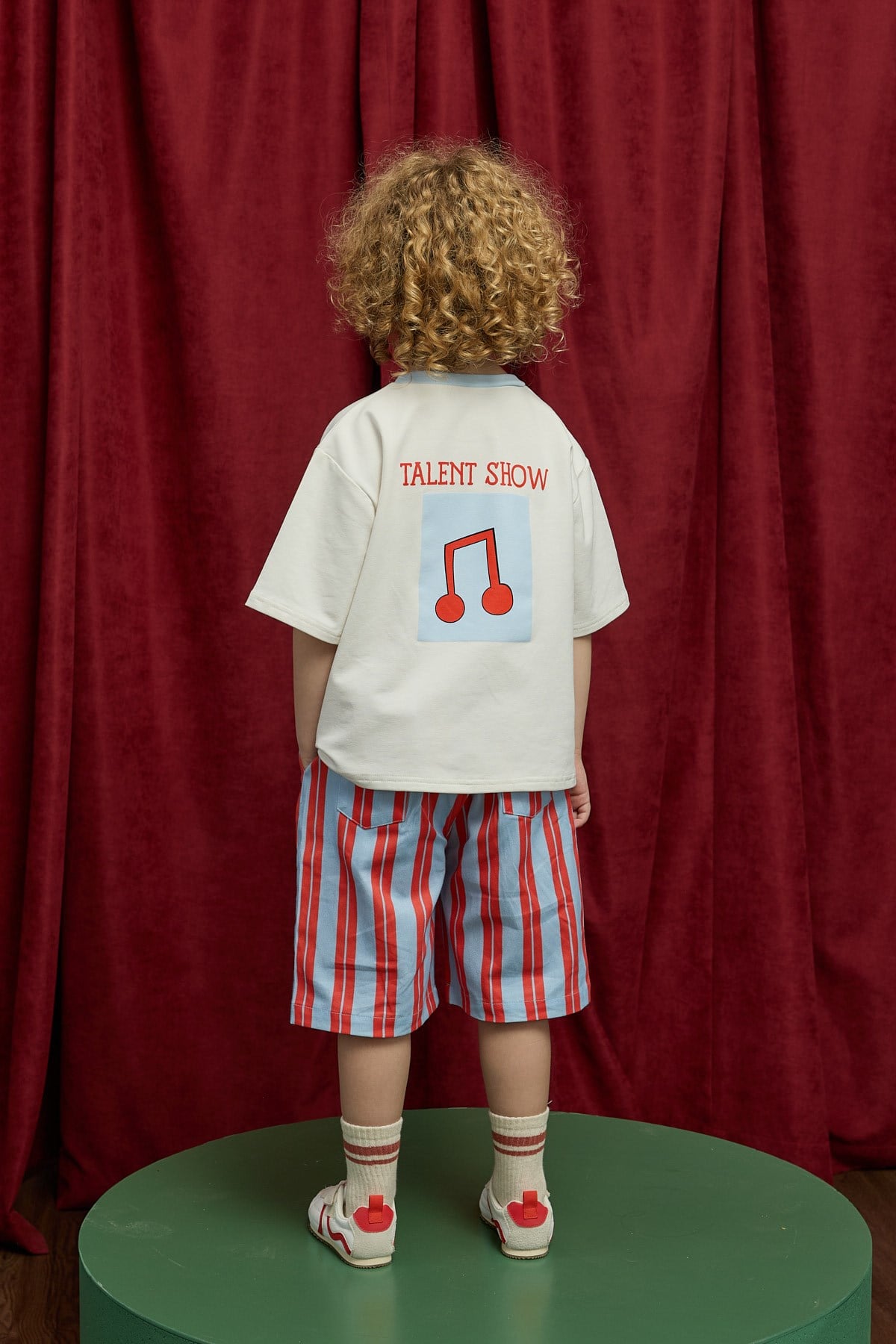 Note Oversize Baskılı Tshirt - mavi