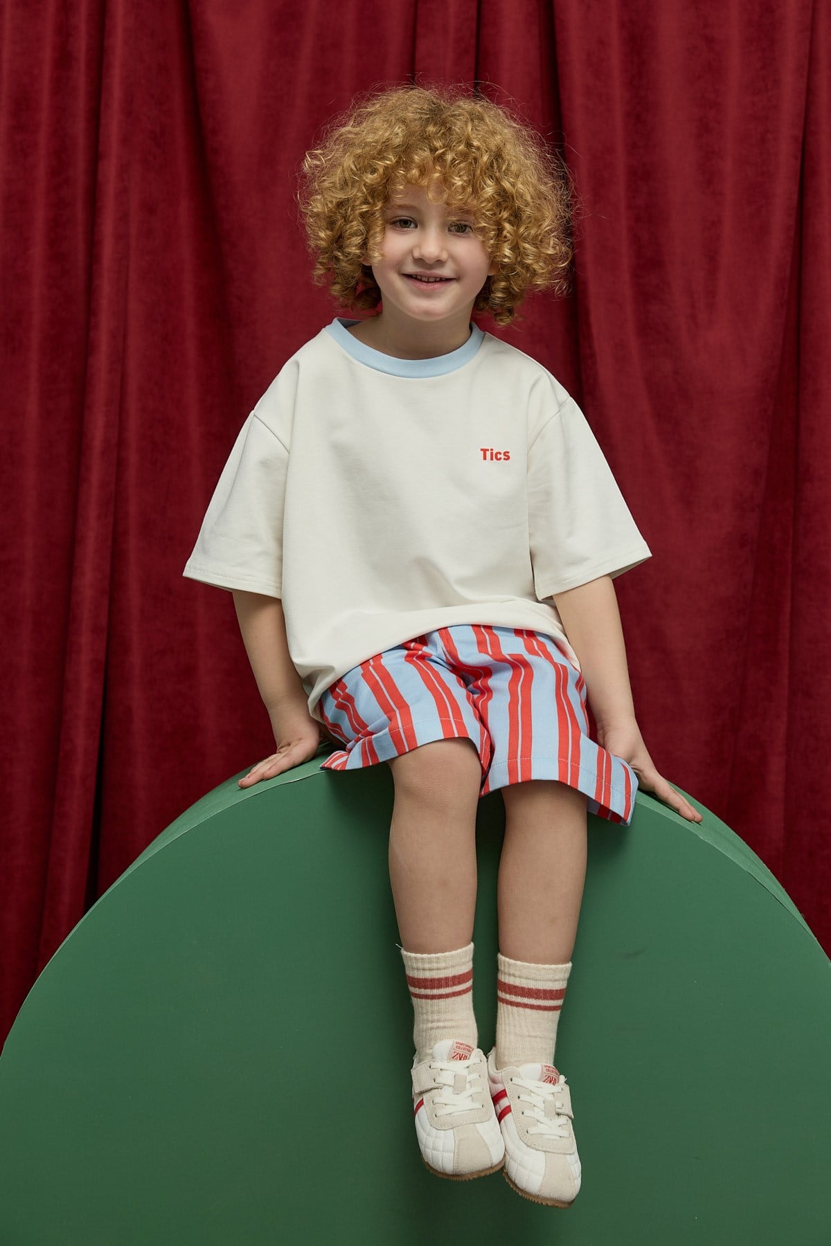 Note Oversize Baskılı Tshirt - mavi