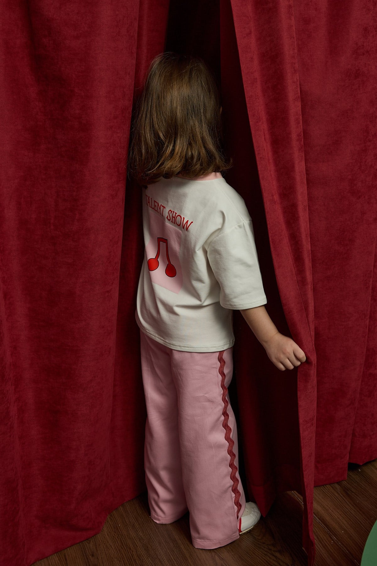 Note Oversize Baskılı Tshirt -pembe