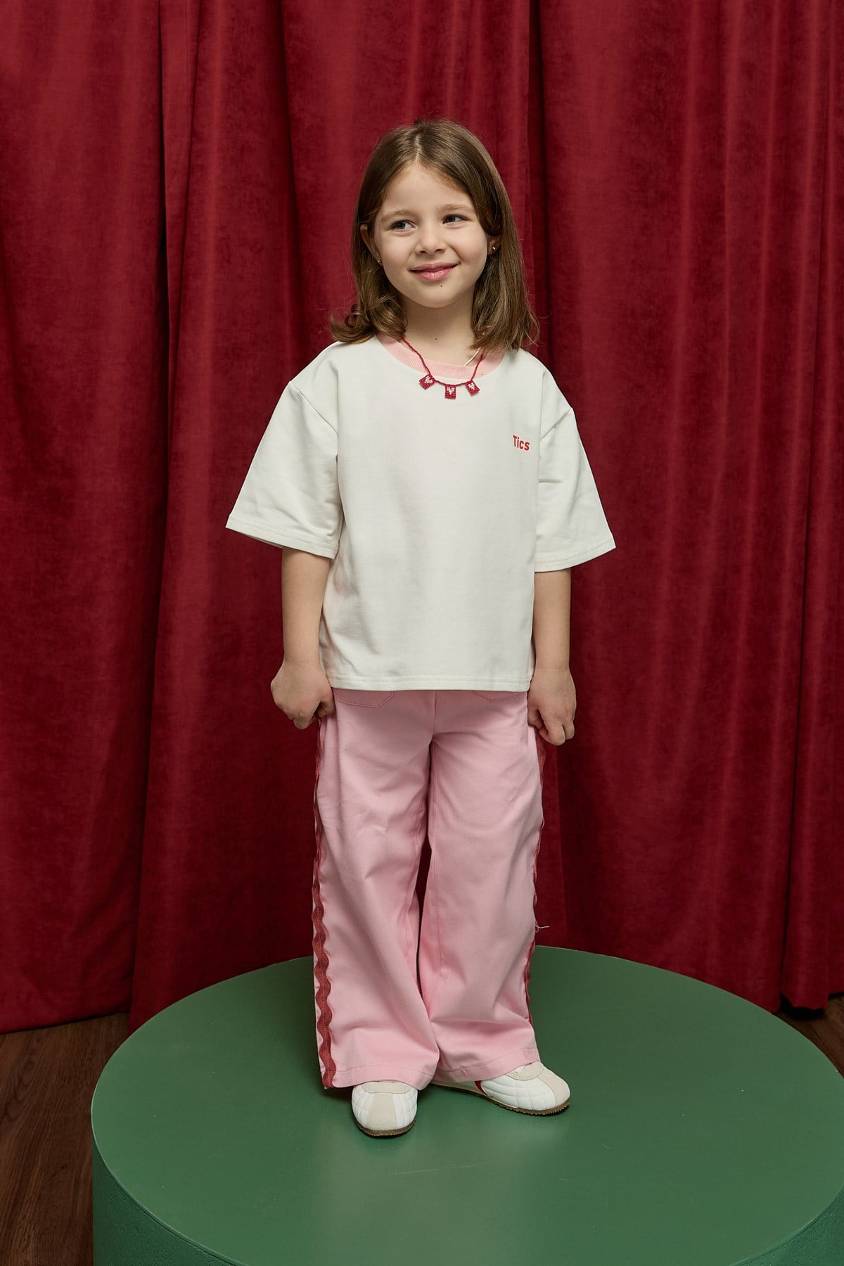 Note Oversize Baskılı Tshirt -pembe