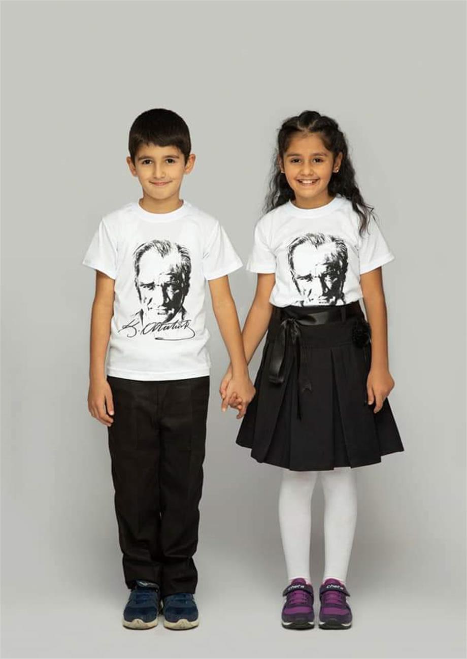 KIZ ERKEK ÇOCUK 23 NİSAN 29 EKİM 10 KASIM GÖSTERİ KOSTÜM T-SHIRT PANTOLON TÜTÜ ETEK