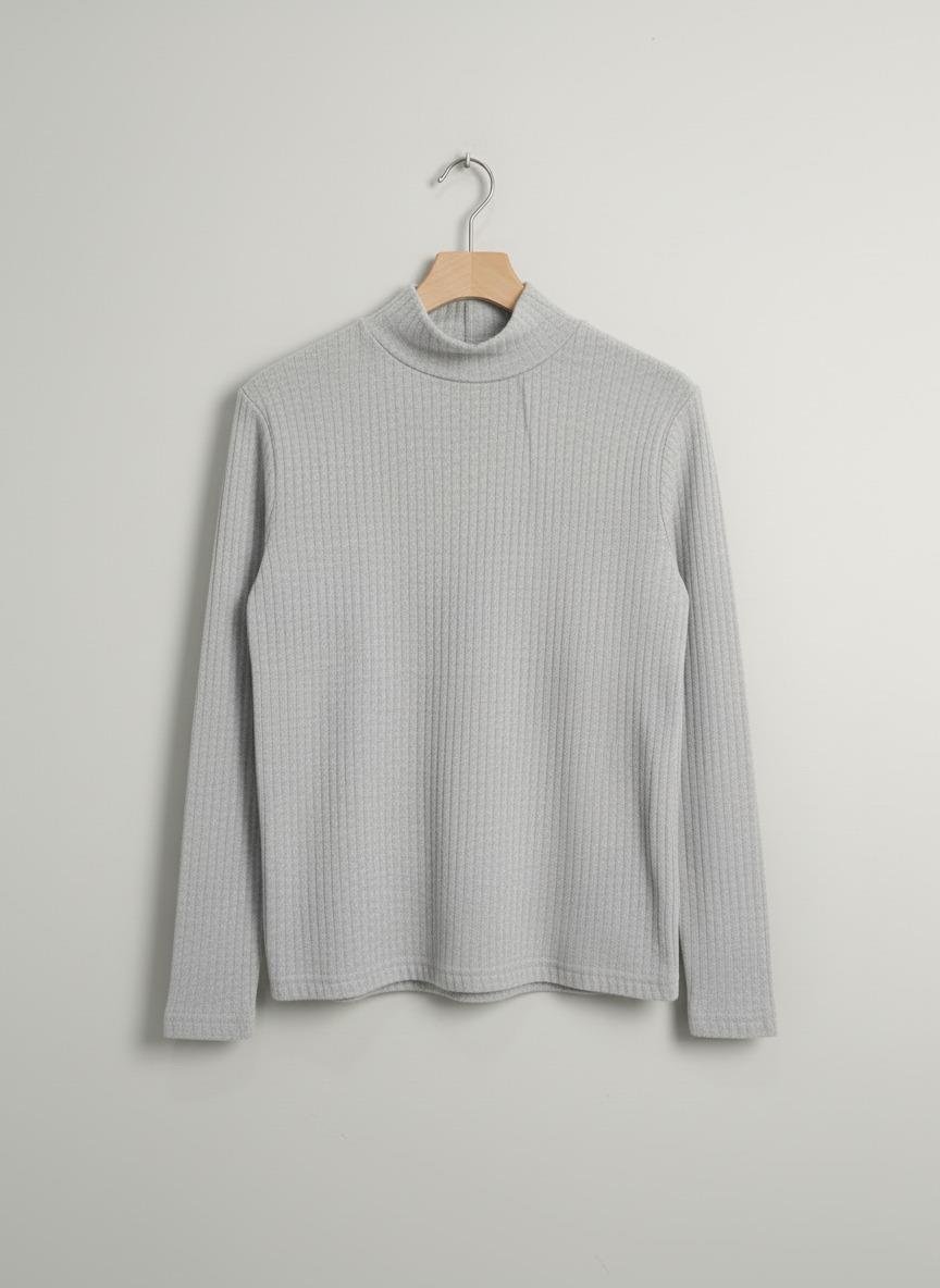 Kız ve Erkek Çocuk Kırmızı Fitilli Yarım Balıkçı Yaka Uzun Kollu Body İçlik