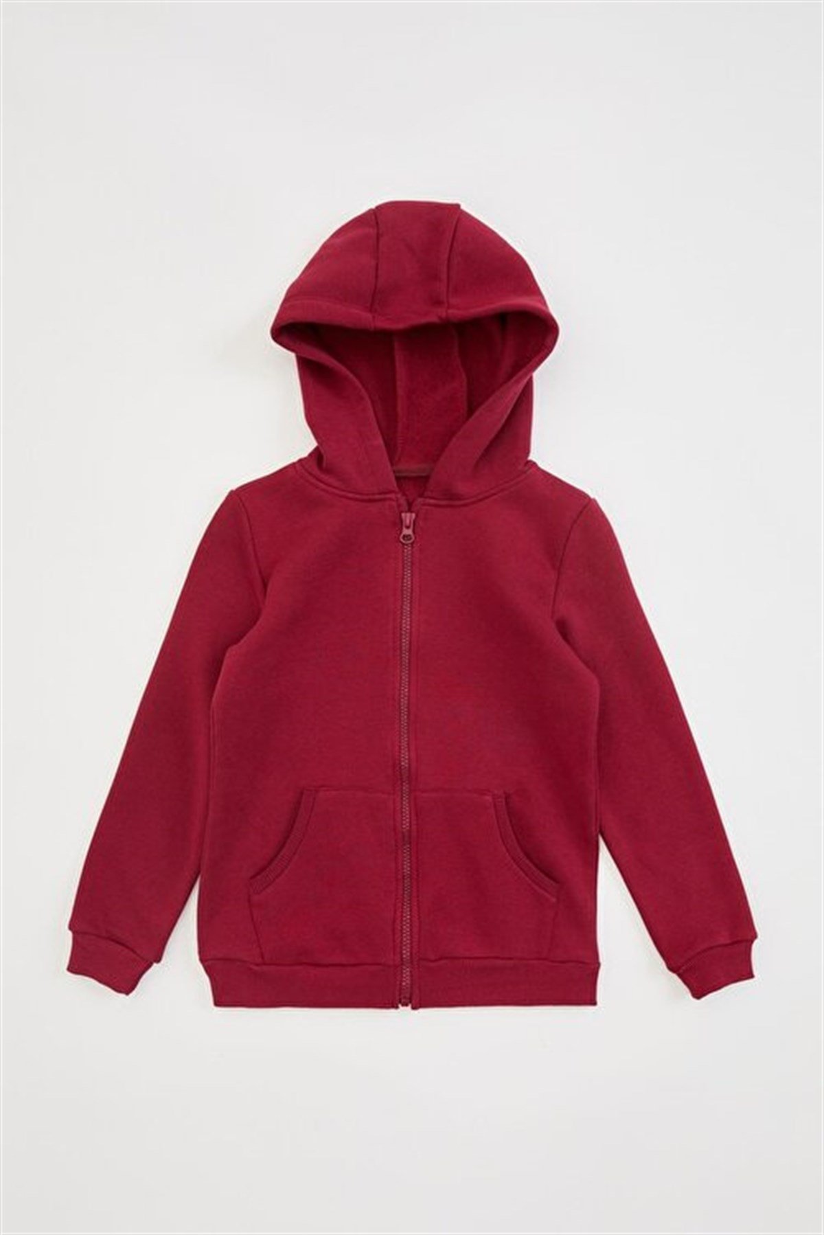 UNISEX ÇOCUK KAPÜŞONLU FERMUARLI ÜÇ İPLİK KIŞLIK  POLAR SWEATSHIRT HIRKA