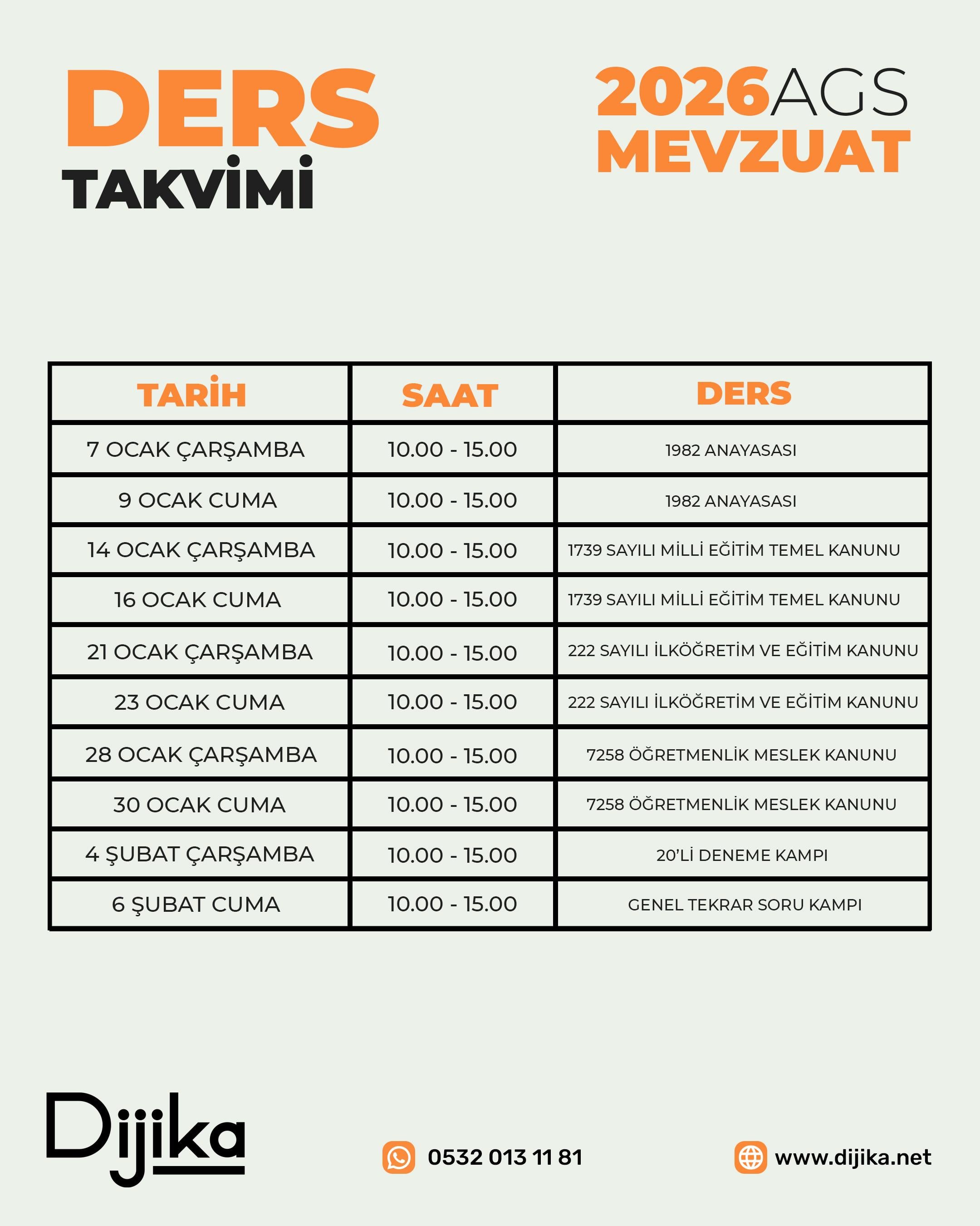 2026 AGS MEVZUAT