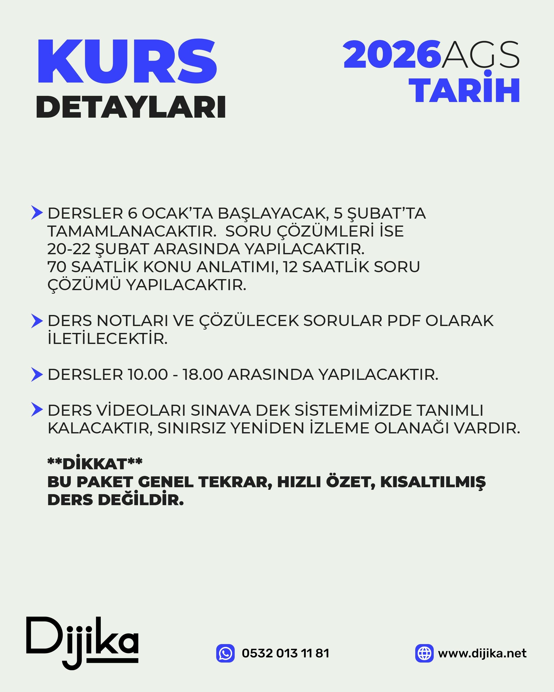 2026 AGS TARİH