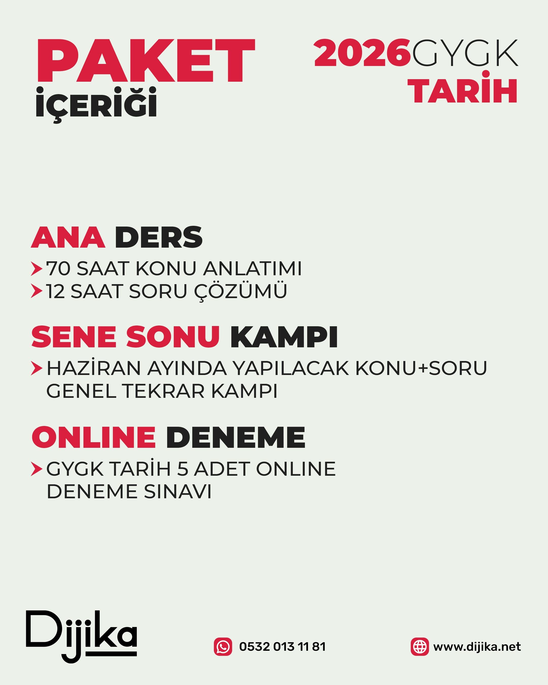 2026 GYGK TARİH