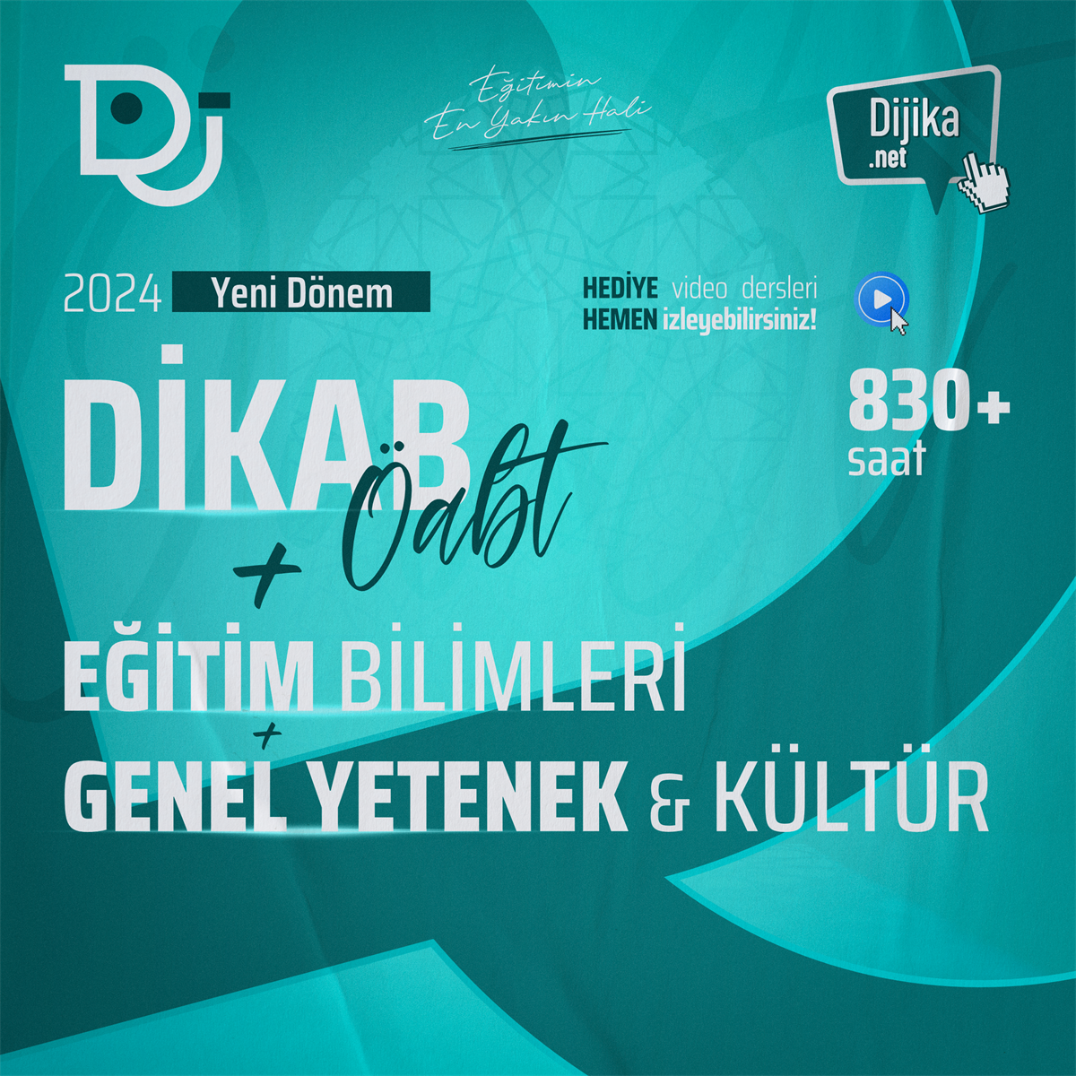 DİKAB ÖABT 2024 + GENEL YETENEK & KÜLTÜR +EĞİTİM BİLİMLERİ 2024 | VİDEO ANLATIM